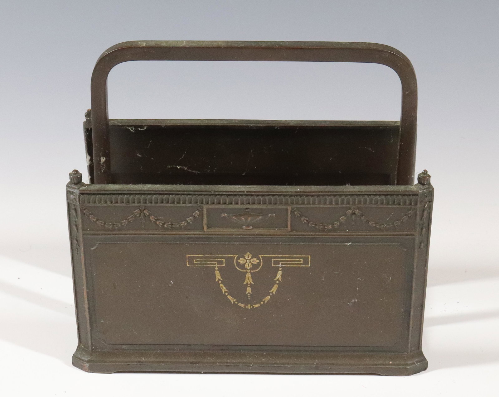 BRONZE LETTER HOLDER: BENEDICT STAMP ON BASE CIRCA 1910 5 1/2" X 5 1/2" Terms: Please Read Carefully before Bidding. Hartzell’s Auction Gallery Inc. will Conduct an ON-LINE ONLY Auction at 2481 Belvidere Rd, Phillipsburg