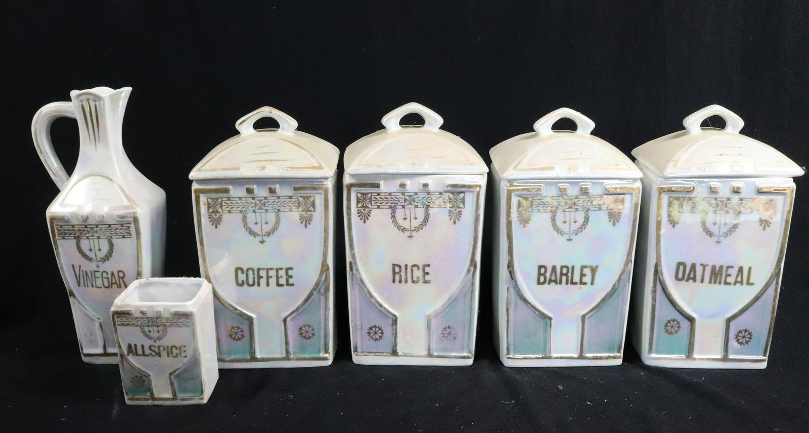(6) PORCELAIN CANISTER SET (1 of 3)