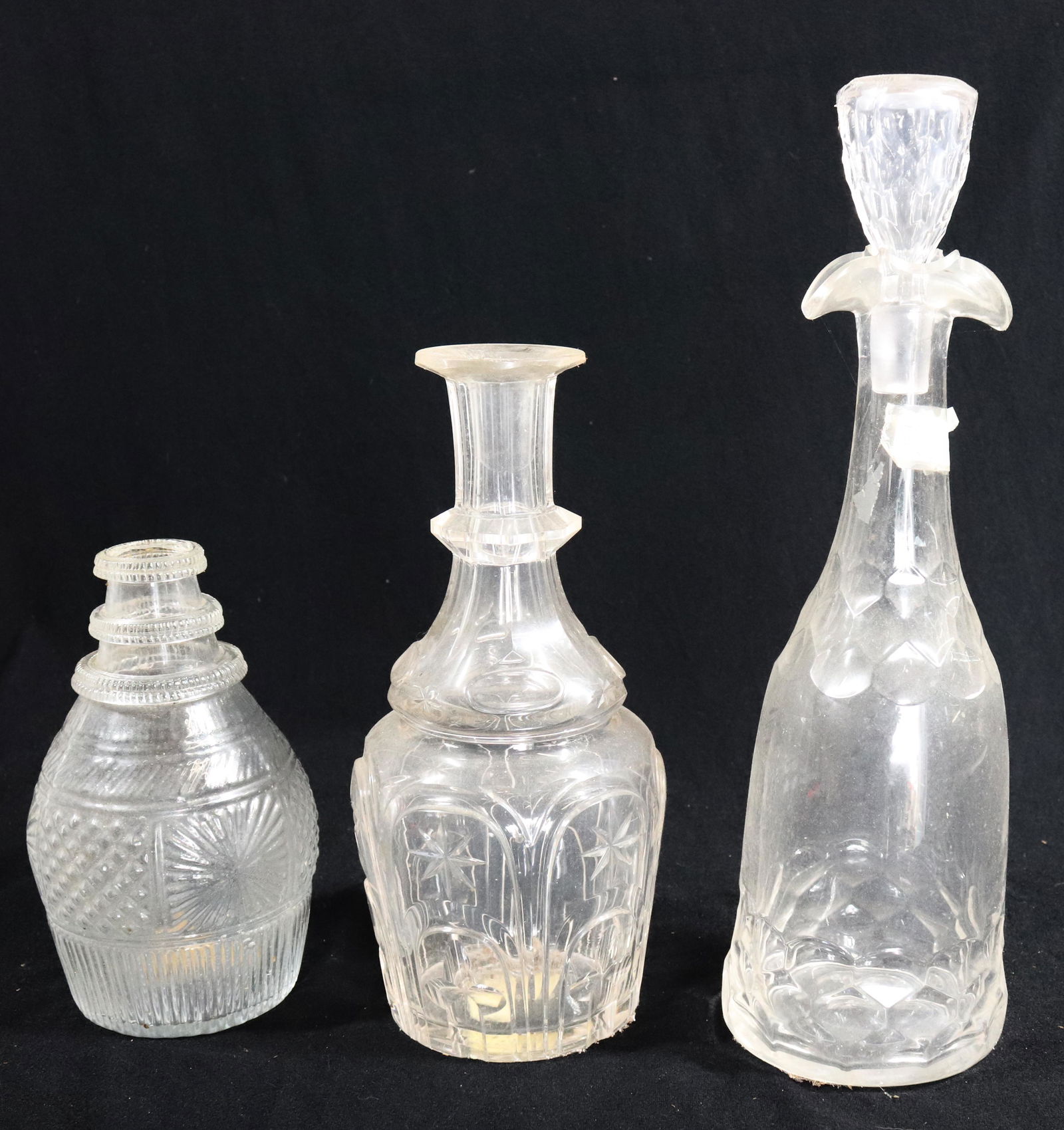 (3) GLASS DECANTERS (1 of 3)