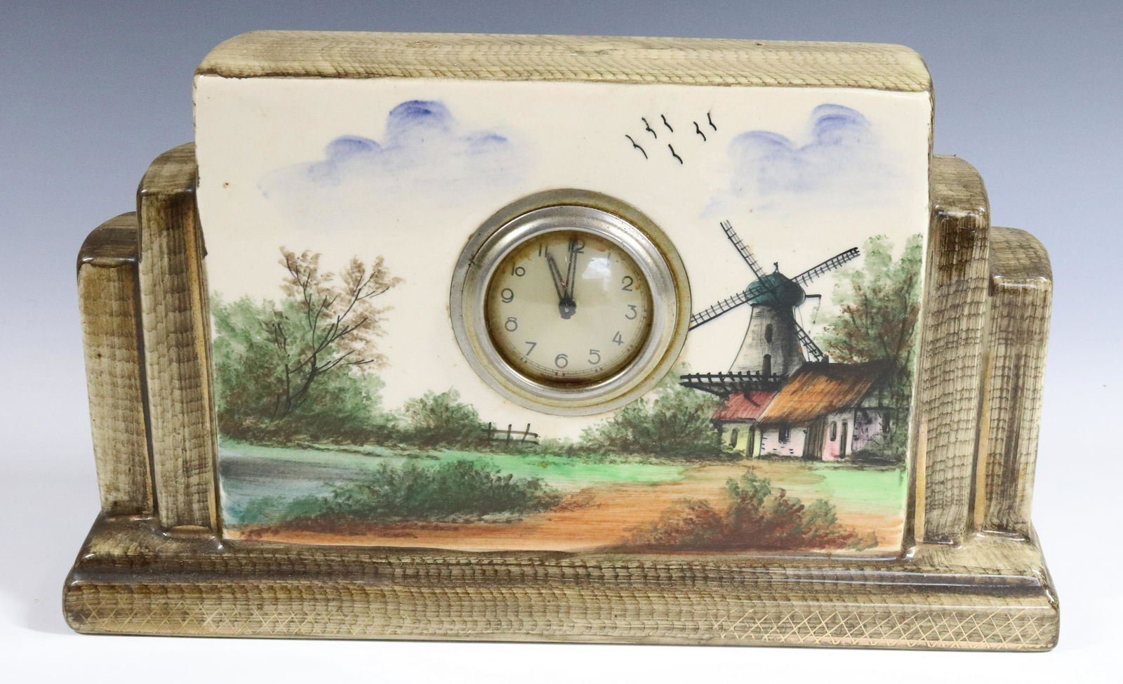 POTTERY MANTLE CLOCK (1 of 4)