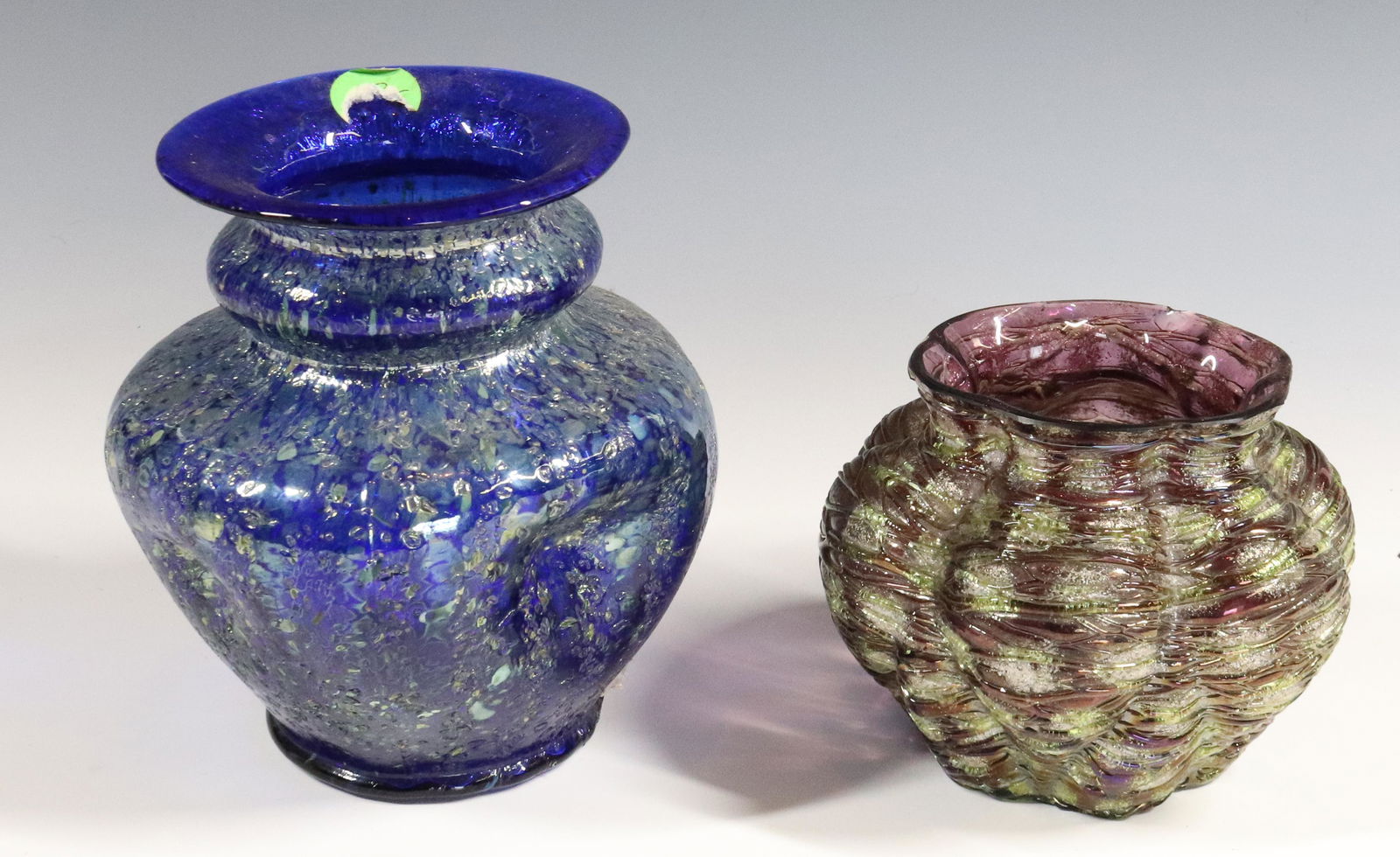 (2) CZECH ART GLASS VASES (1 of 3)