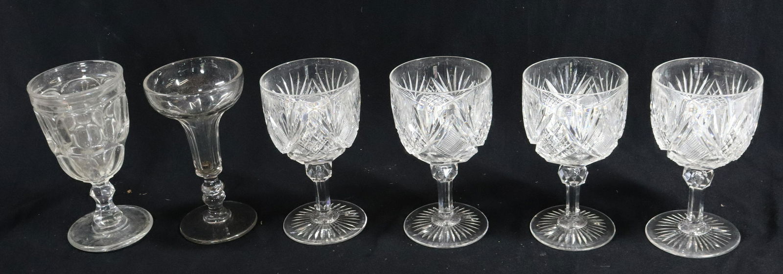 (6) AMERICAN BRILLIANT CUT GLASS GOBLETS (1 of 5)
