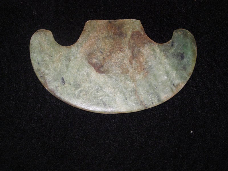 CARVED HARDSTONE SCRAPER/AX HEAD 6 1/2" X 3 1/2" : CARVED HARDSTONE SCRAPER/AX HEAD 6 1/2" X 3 1/2"