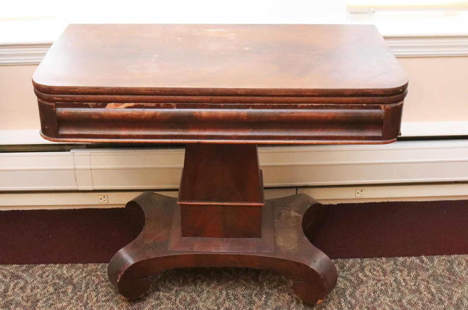 19TH C. FLIP-TOP GAME TABLE (1 of 3)