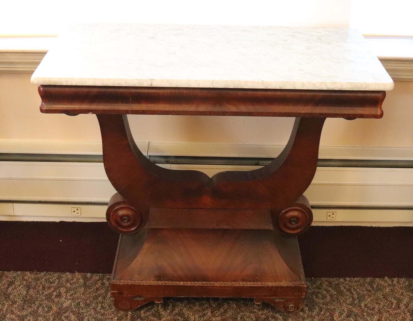 EMPIRE MARBLE TOP CONSOLE TABLE (1 of 3)