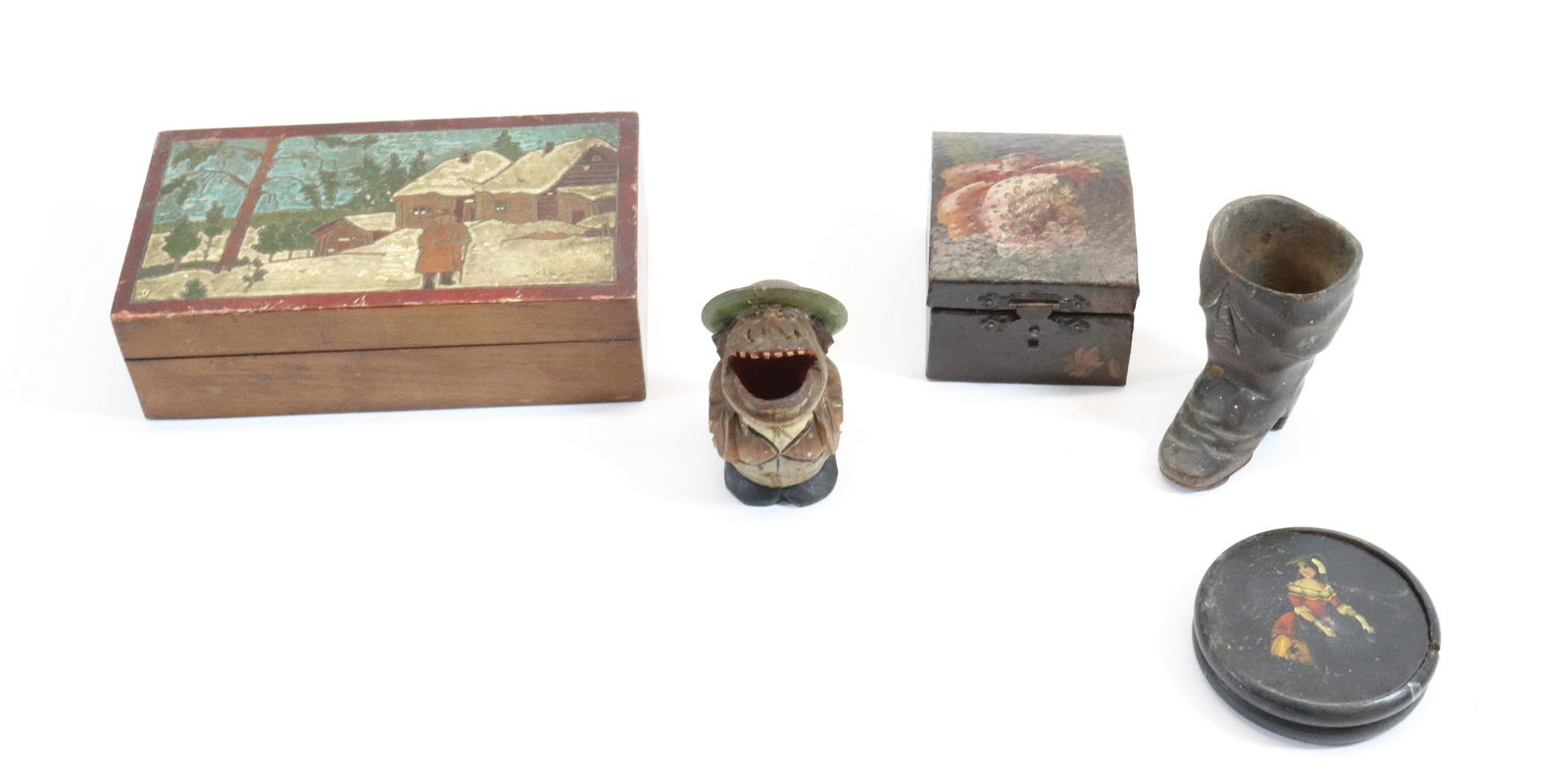 LOT OF CARVED AND PAINTED ITEMS (1 of 5)