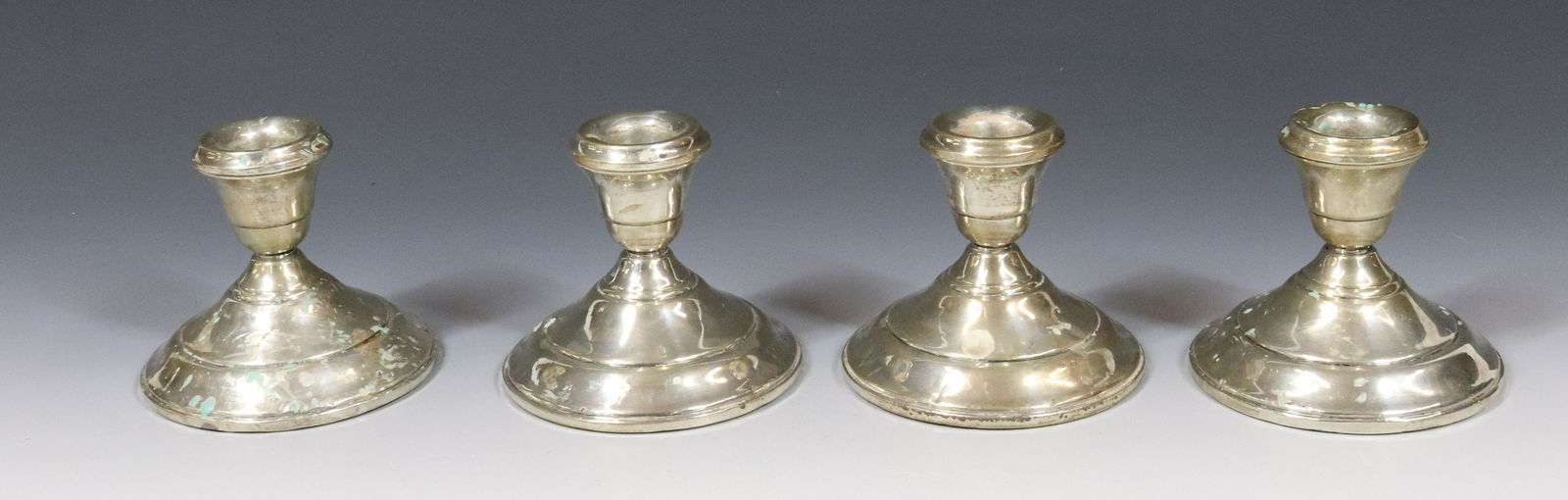 STERLING SILVER (4) CANDLESTICKS (1 of 3)