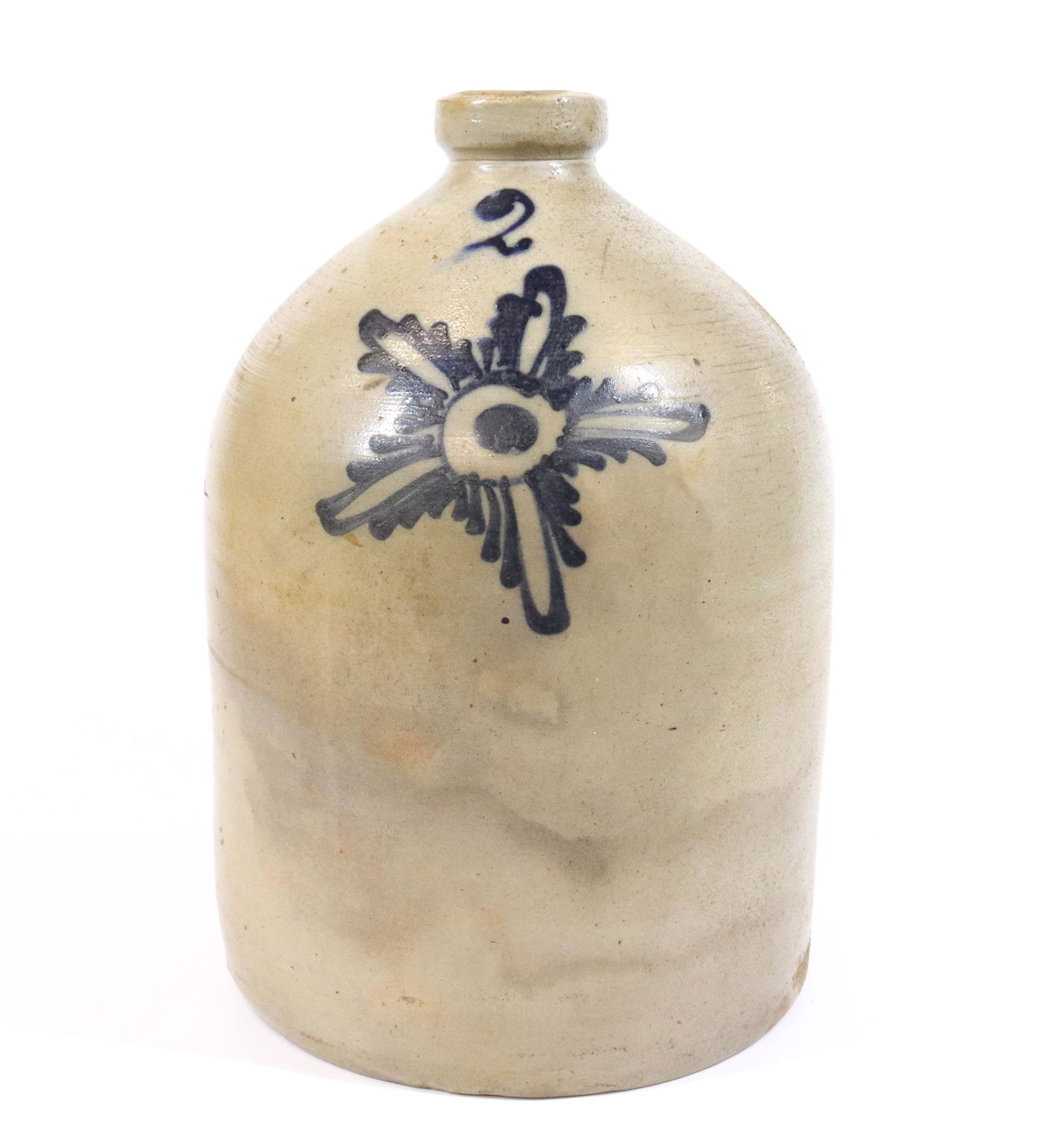 BLUE DECORATED STONEWARE JUG (1 of 5)