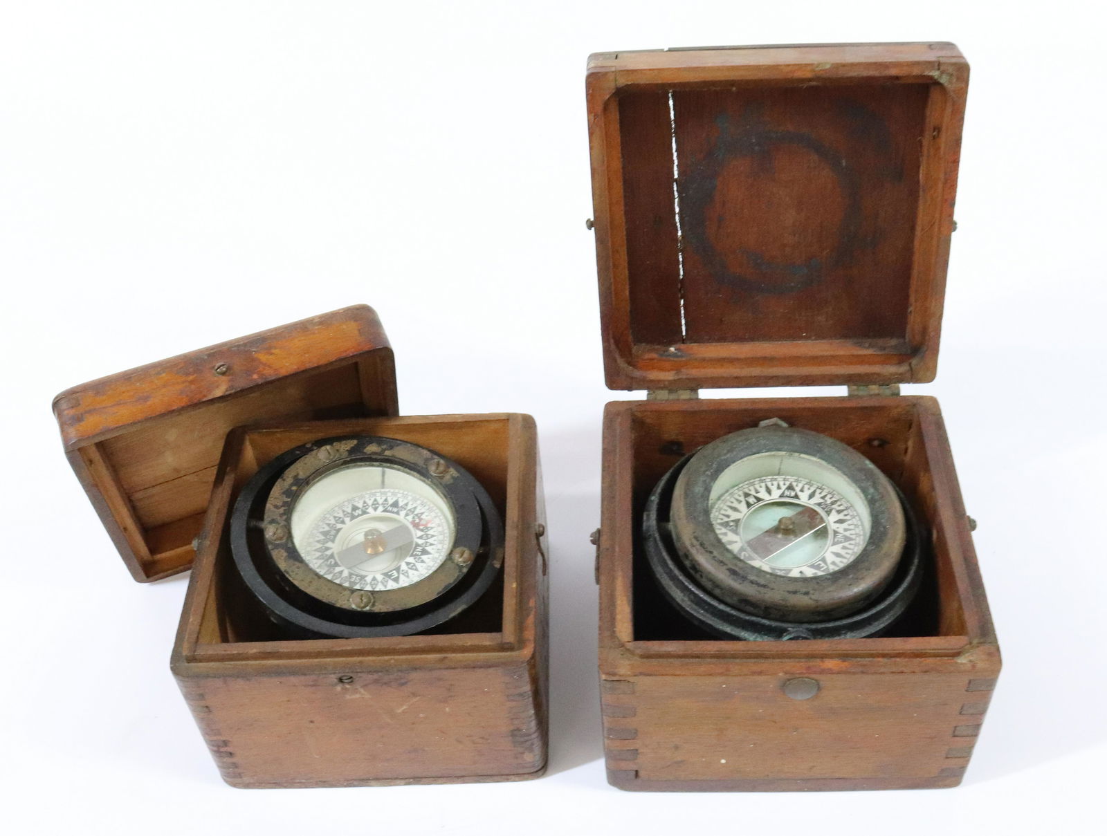 (2) BOXED SHIP COMPASSES (1 of 4)