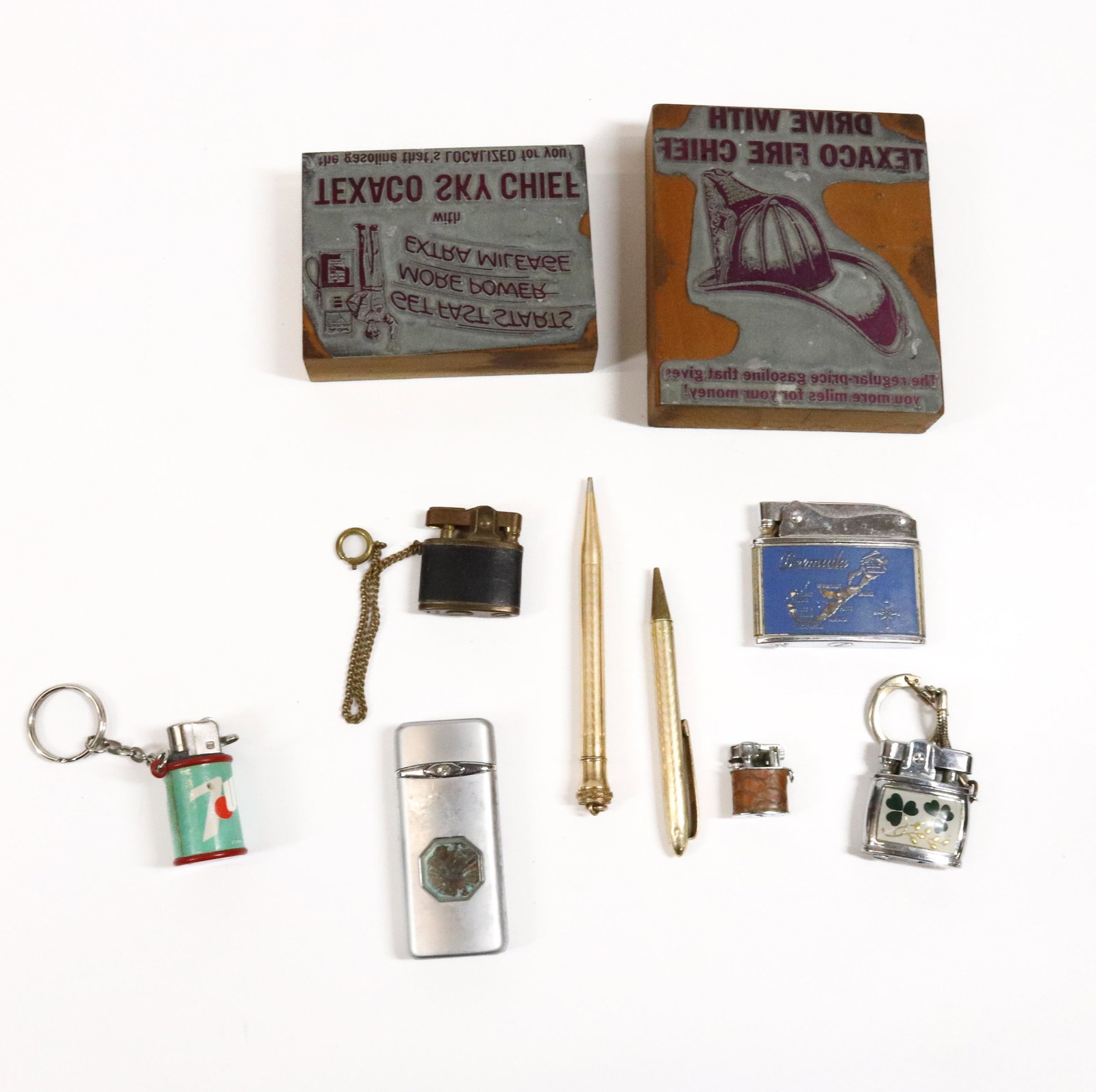 (10) TEXACO PRINTER BLOCKS JAPAN LIGHTERS (1 of 3)