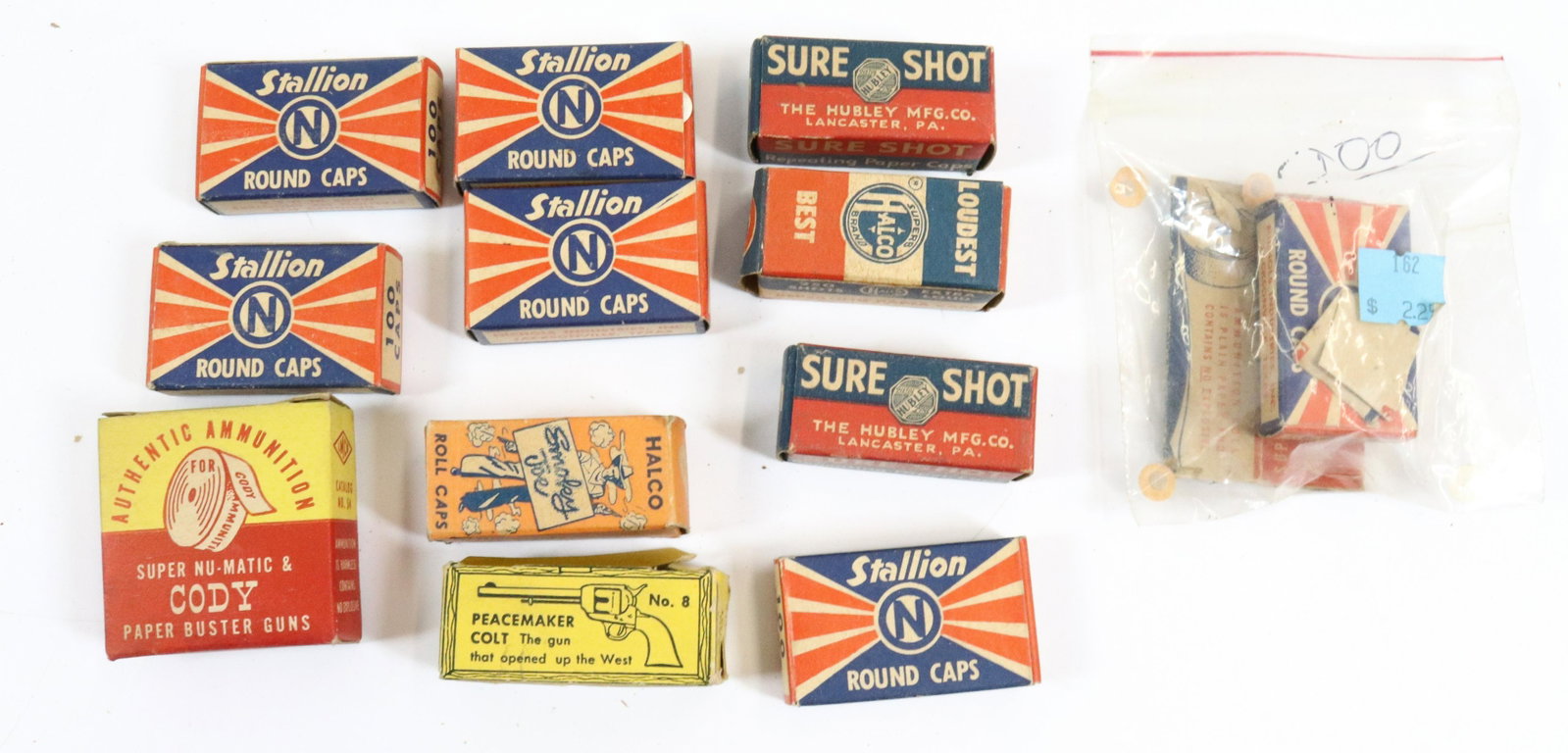 LOT OF TOY CAP GUN AMMO: ORIGINAL BOXES, VARIOUS MAKERS.