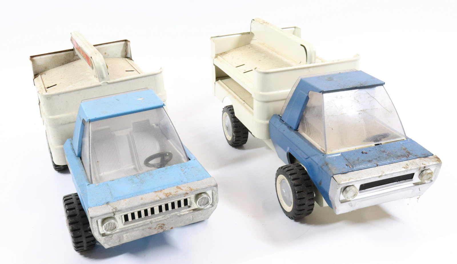 (2) BUDDY L PEPSI TRUCKS: PRESSED METAL AND PLASTIC. 15 1/2" L.