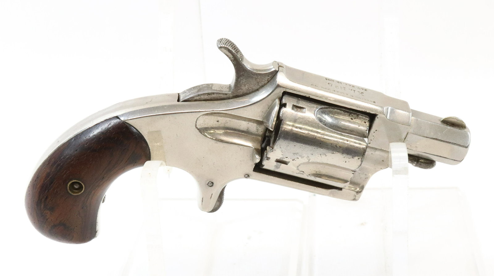 HOPKINS AND ALLEN XL-5 BELLY GUN: .38 CAL, SERIAL# 18582, 1 1/2" BARREL Terms: UPDATED 2023 TERMS FOR PURCHASING AND SHIPPING OF AUCTION ITEMS. PLEASE READ CAREFULLY BEFORE BIDDING. ALL PAYMENTS MUST BE MADE BEFORE ITEMS CAN BE SHIPPE