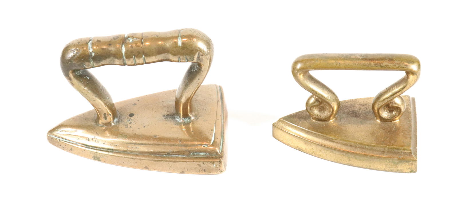 PR. OF MINIATURE BRASS FLAT IRON (1 of 4)