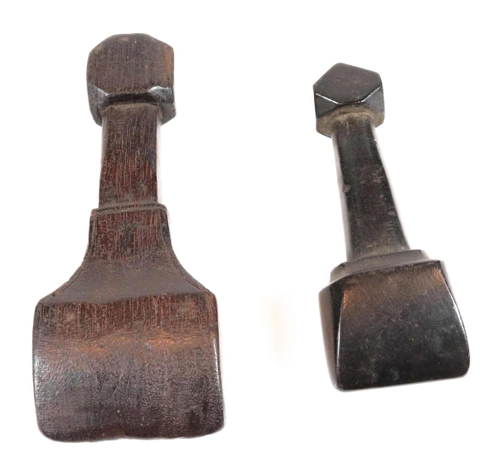 (2) CARVED WOODEN SAILOR SEAMERS (1 of 4)