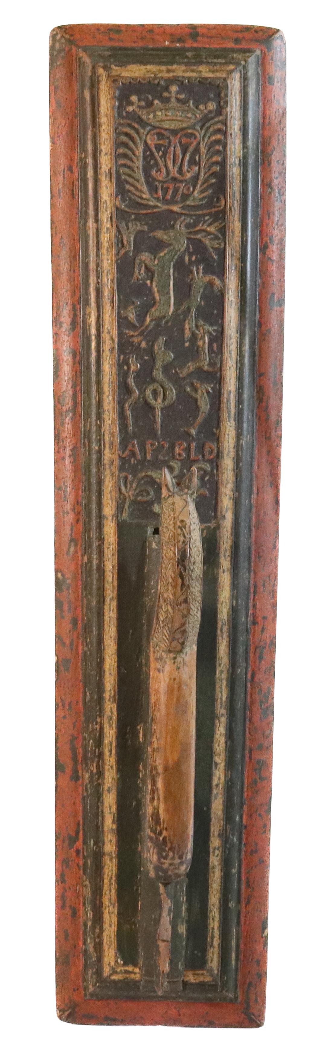 EARLY 18TH CENTURY CARVED EUROPEAN MANGLE BOARD (1 of 6)