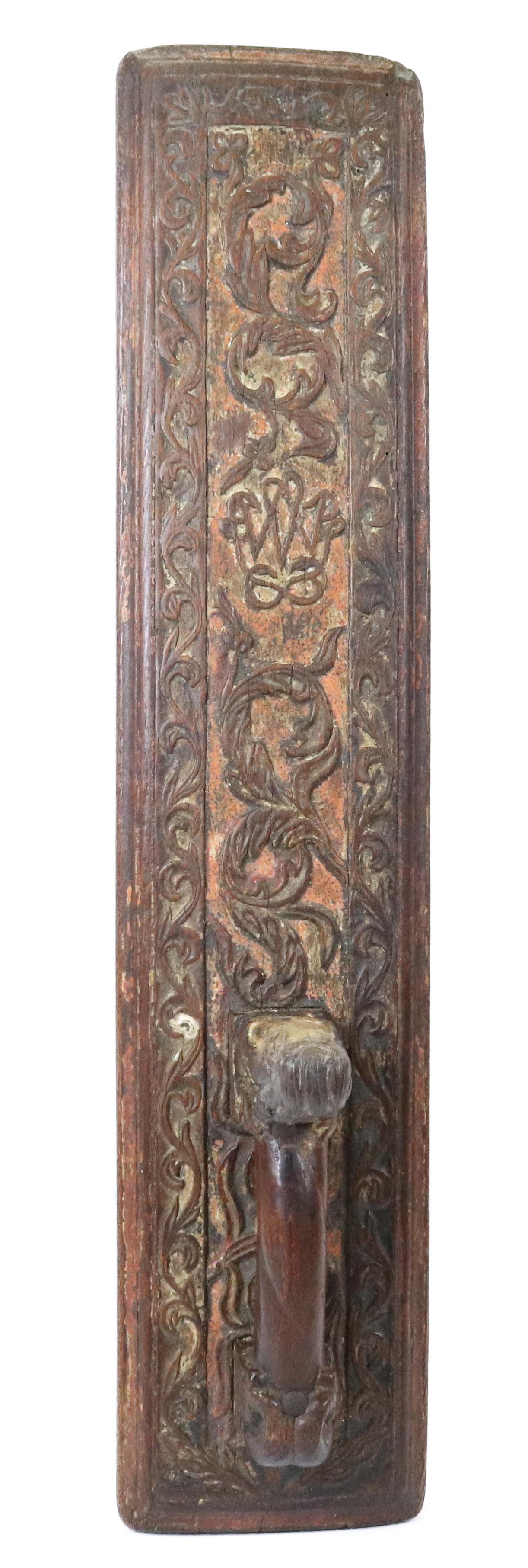 EARLY CARVED EUROPEAN MANGLE BOARD (1 of 5)
