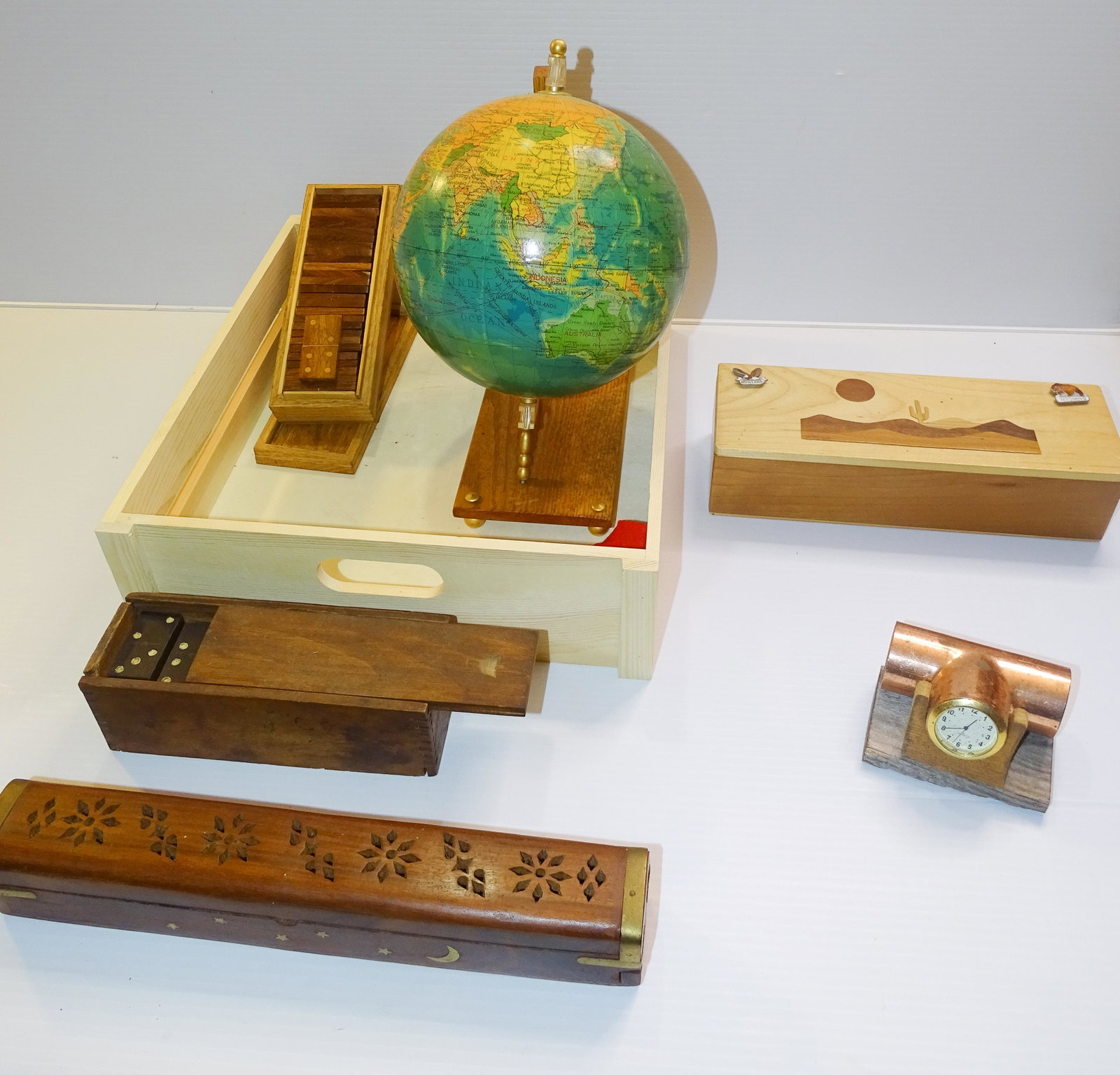 LOT OF ITEMS: GLOBE, DOMINOES AND MORE UPDATED 2023 Terms for Purchasing and Shipping of Auction Items. Please read carefully before bidding. All payments for purchases will be made through LiveAuctioneers.com paym