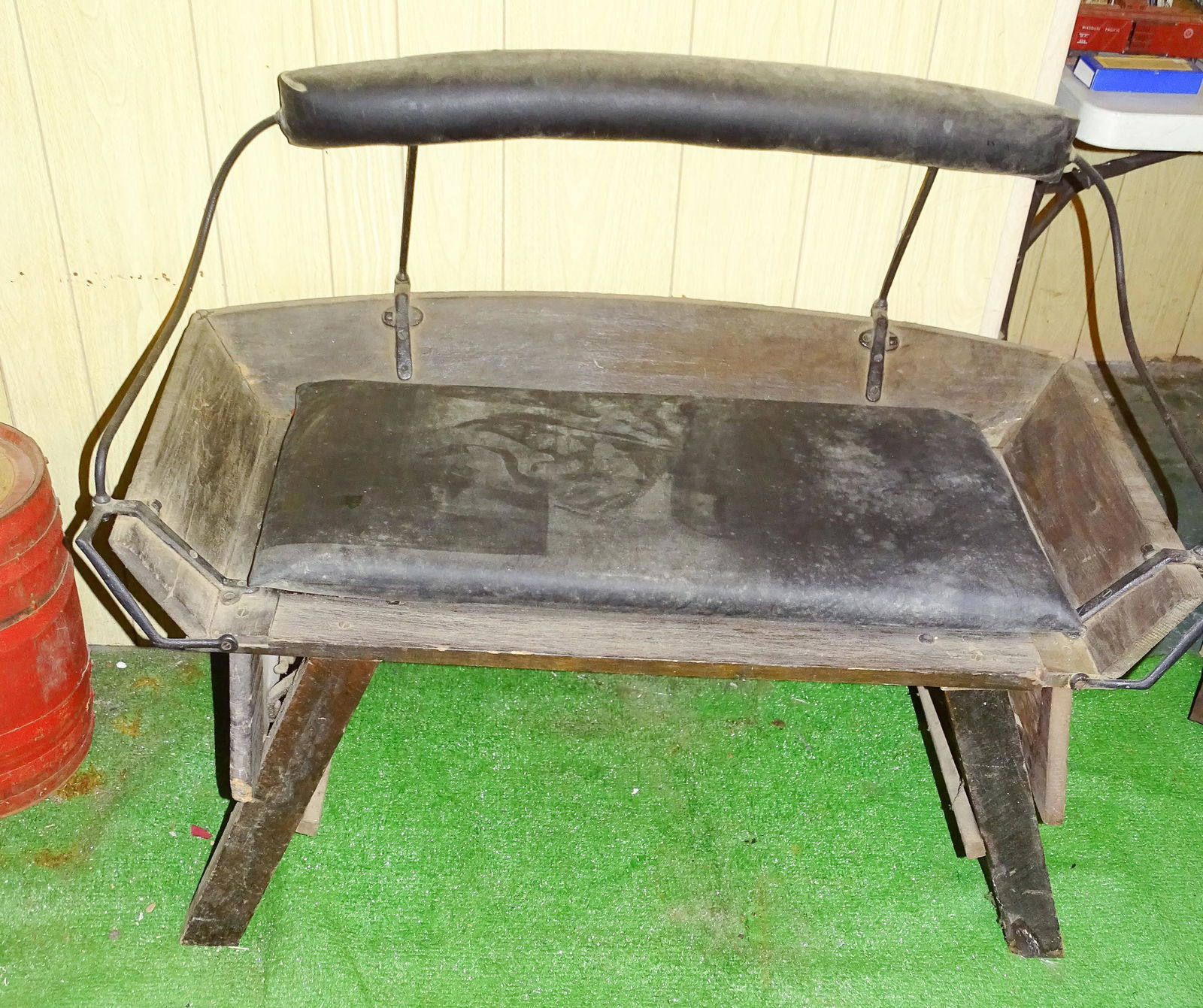 ANTIQUE BUGGY SEAT: MADE INTO A BENCH UPDATED 2023 Terms for Purchasing and Shipping of Auction Items. Please read carefully before bidding. All payments for purchases will be made through LiveAuctioneers.com payment pro