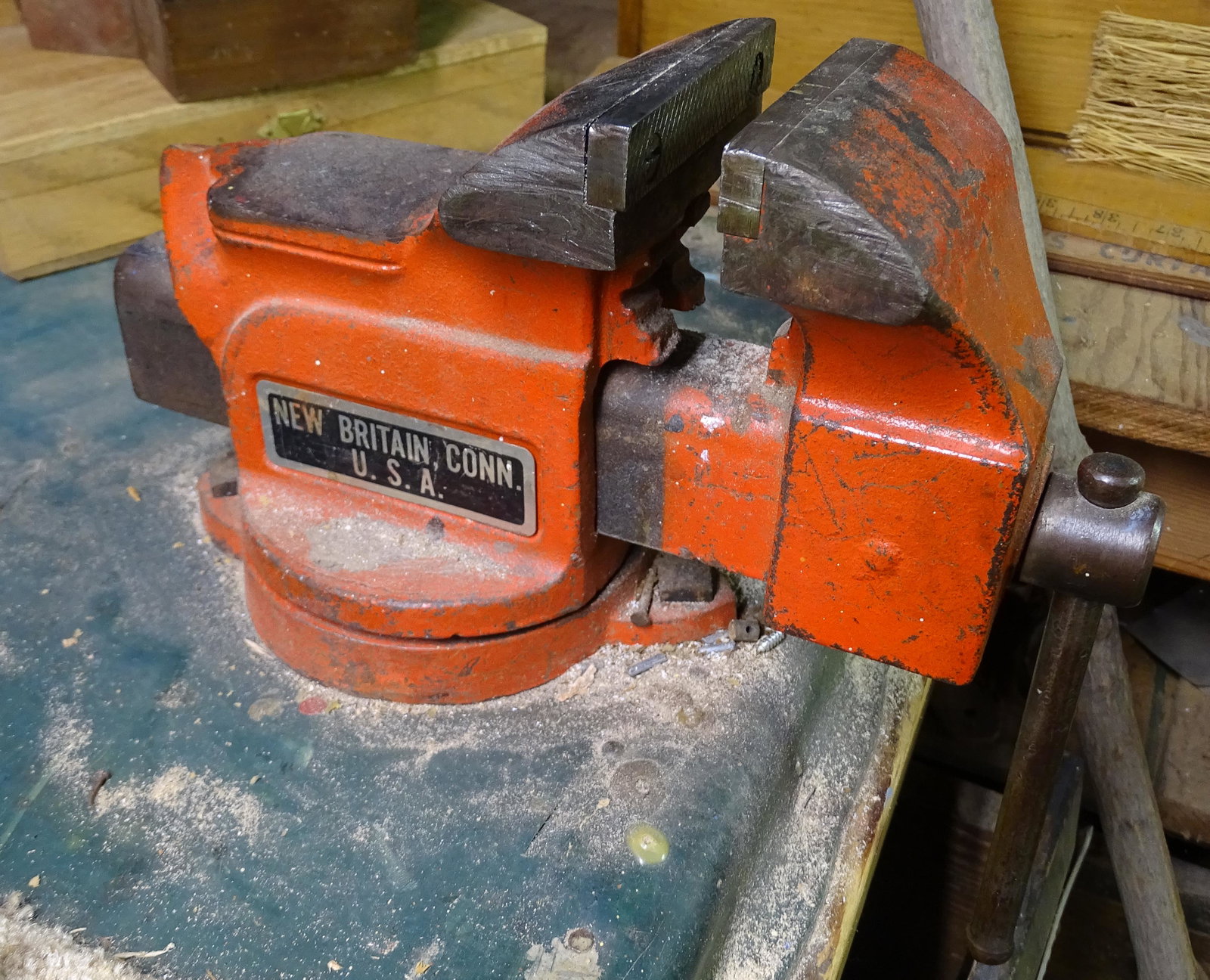 NEW BRITAIN TABLE VISE: COMPLETE WITH BOLTS 3 1/2" WIDE JAW UPDATED 2023 Terms for Purchasing and Shipping of Auction Items. Please read carefully before bidding. All payments for purchases will be made through LiveAuctionee