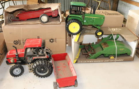 (5) MODEL TRACTORS AND MACHINERY: JOHN DEERE COMBINE, 1/16 SCALE, NEW IN BOX. ERTL SPREADER ,TRACTOR AND WAGON. Auction Terms for August 1, 2023 The Estate of John Yablonsky. This Sale is PICK-UP ONLY. Hartzellís Auction
