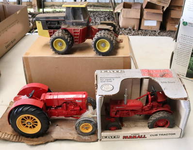 LOT OF (3) MODEL TRACTORS: FARMALL, MASSEY HARRIS AND VERSATILE. Auction Terms for August 1, 2023 The Estate of John Yablonsky. This Sale is PICK-UP ONLY. Hartzellís Auction Gallery will offer Live In-Person Bidding,