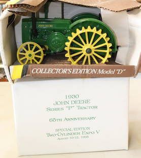 (2) JOHN DEERE TRACTOR MODELS: 1930 JD SERIES P TRACTOR AND JD 1953 MODEL D TRACTOR. Auction Terms for August 1, 2023 The Estate of John Yablonsky. This Sale is PICK-UP ONLY. Hartzellís Auction Gallery will offer Live