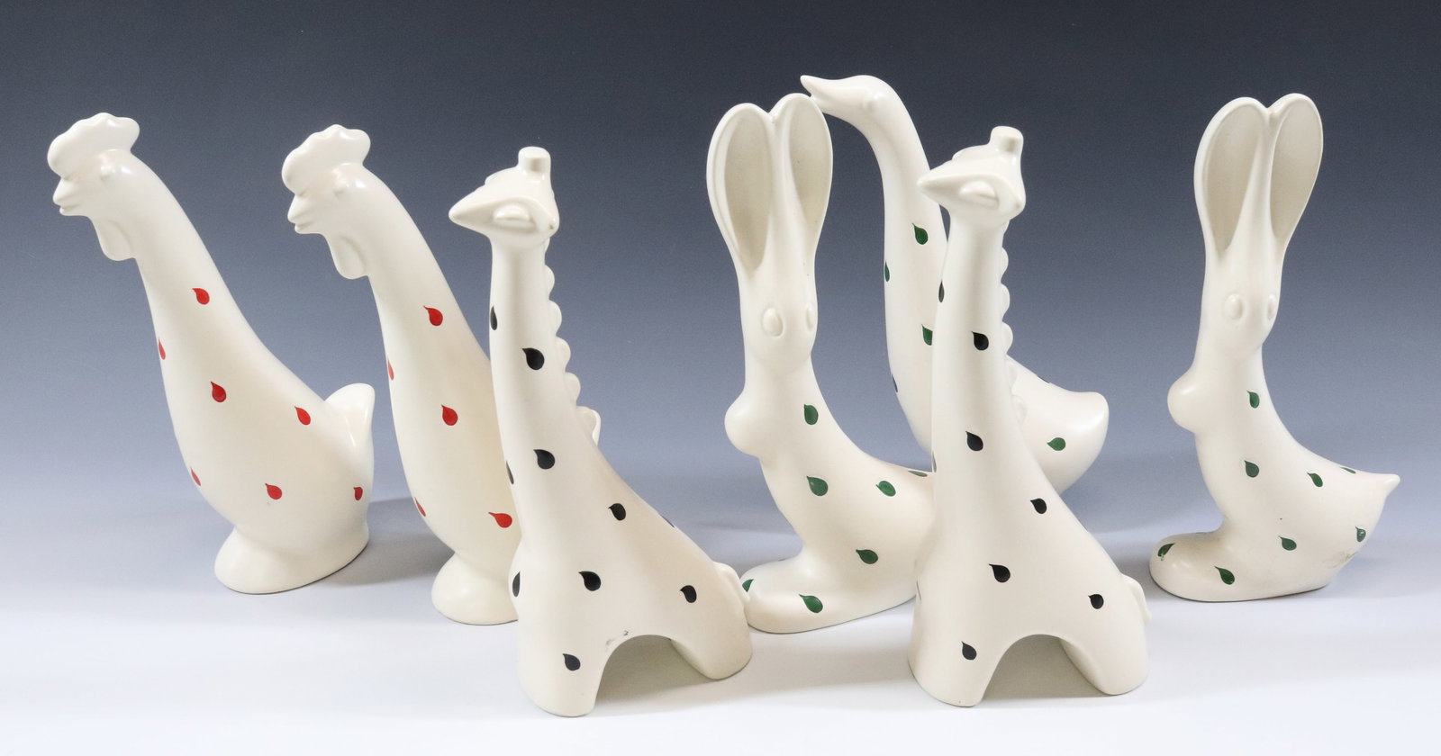 MID CENTURY MODERN CERAMIC ANIMAL LOT (1 of 3)