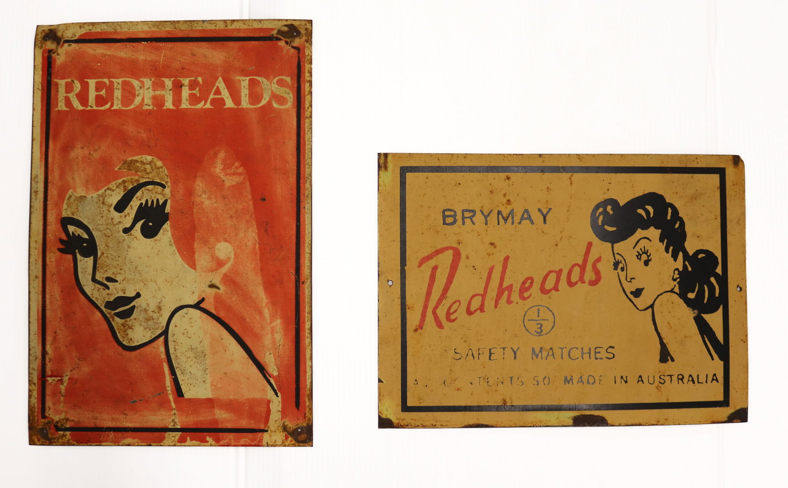 PAIR OF RETRO METAL SIGNS (1 of 4)