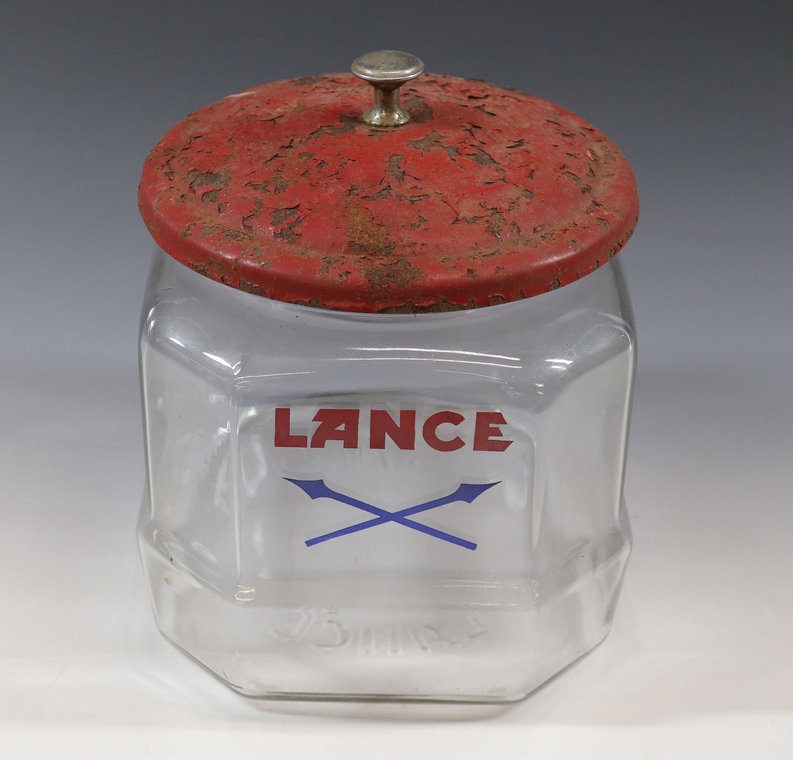 Lance Jar With Metal Lid Auction