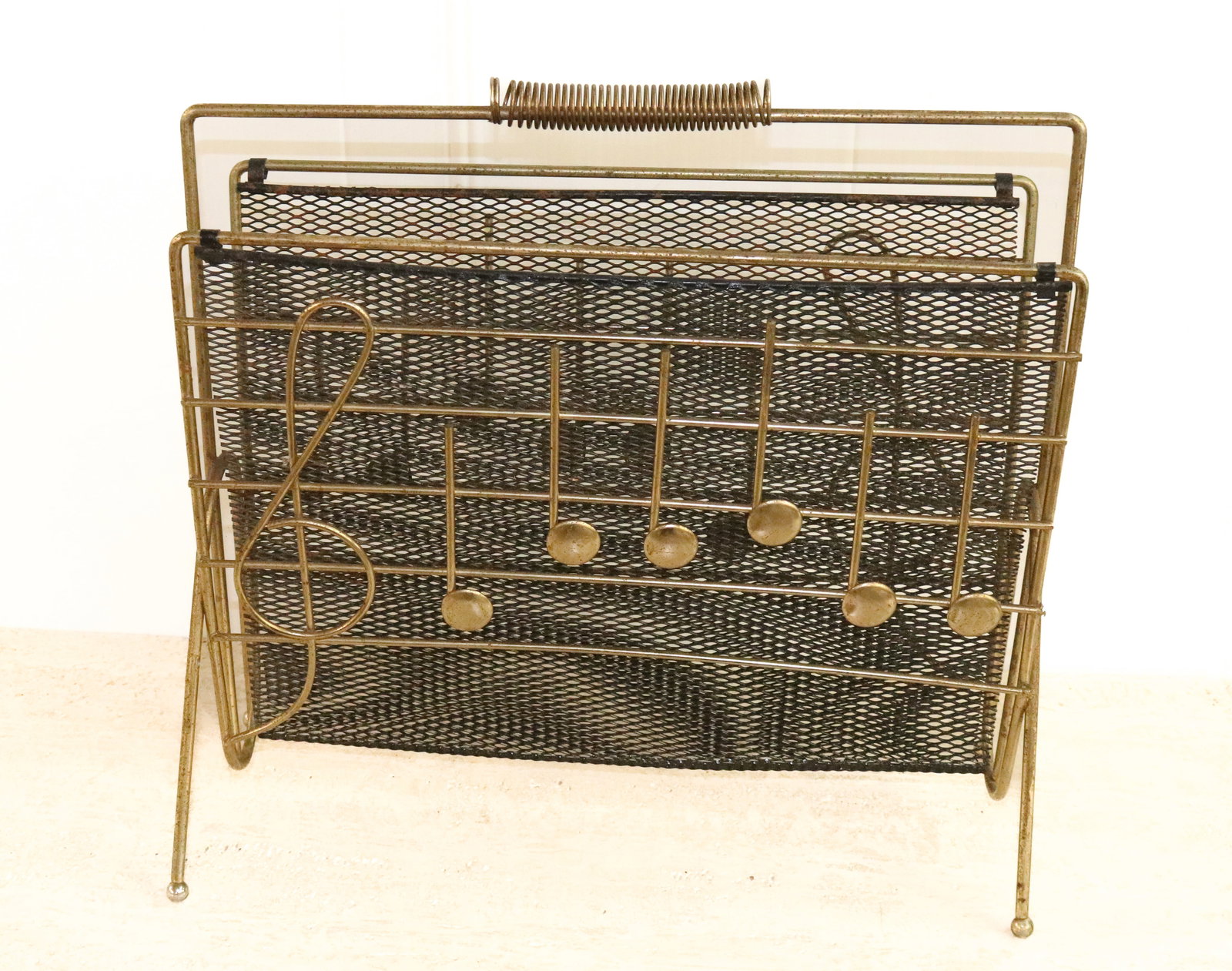 BRUSHED METAL MAGAZINE STAND (1 of 4)