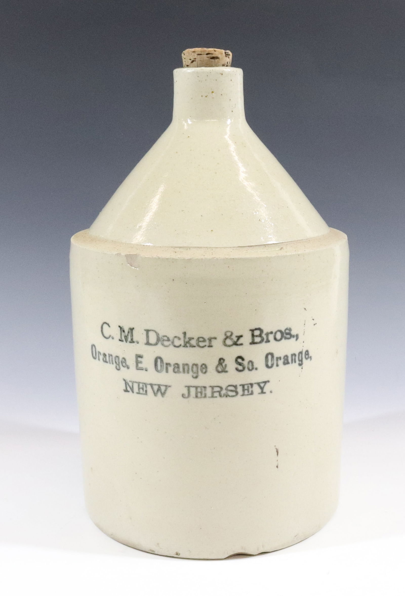STONEWARE ADVERTISING JUG (1 of 5)