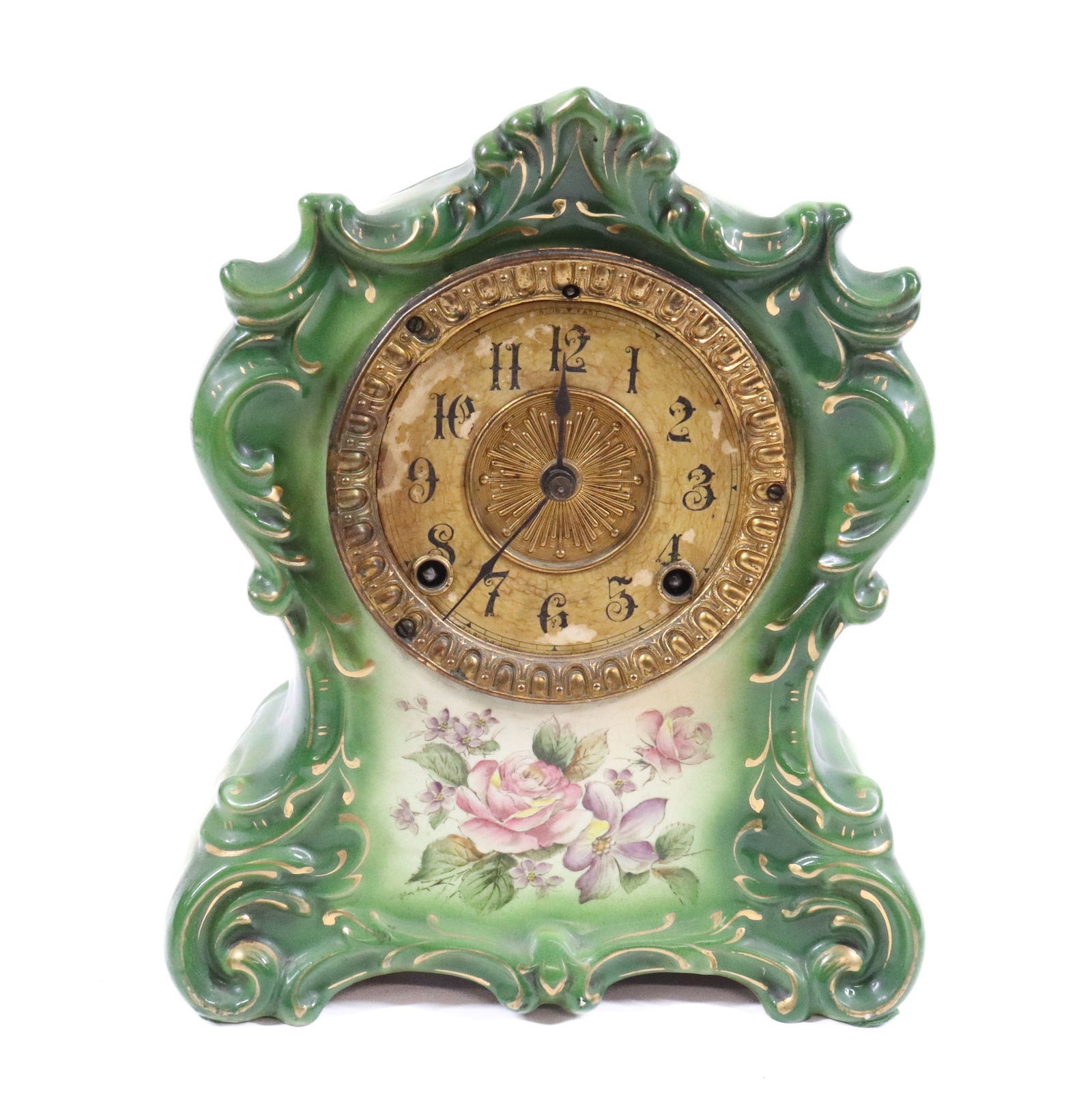 ANSONIA PORCELAIN MANTEL CLOCK (1 of 5)