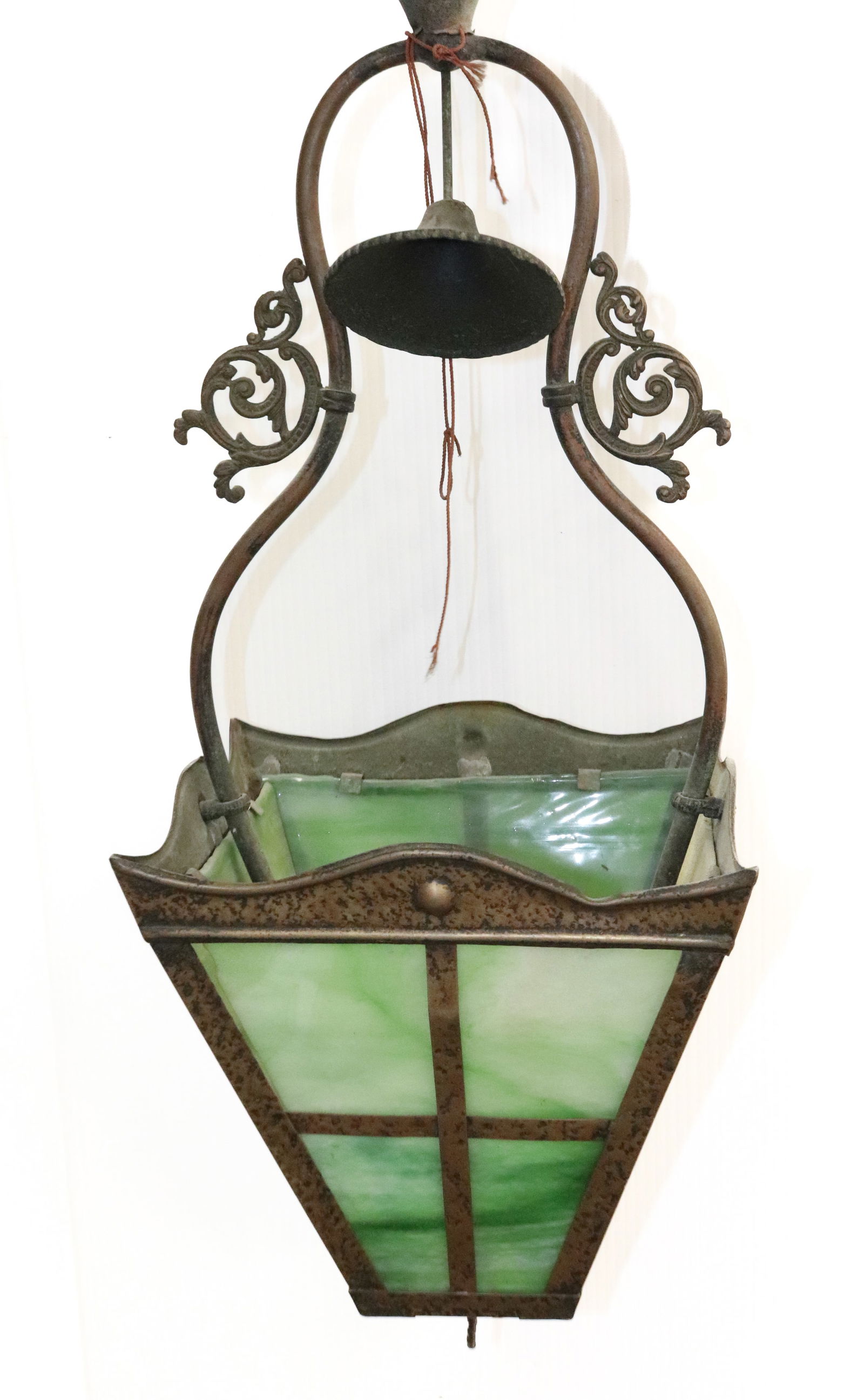 SLAG GLASS HANGING LIGHT (1 of 4)