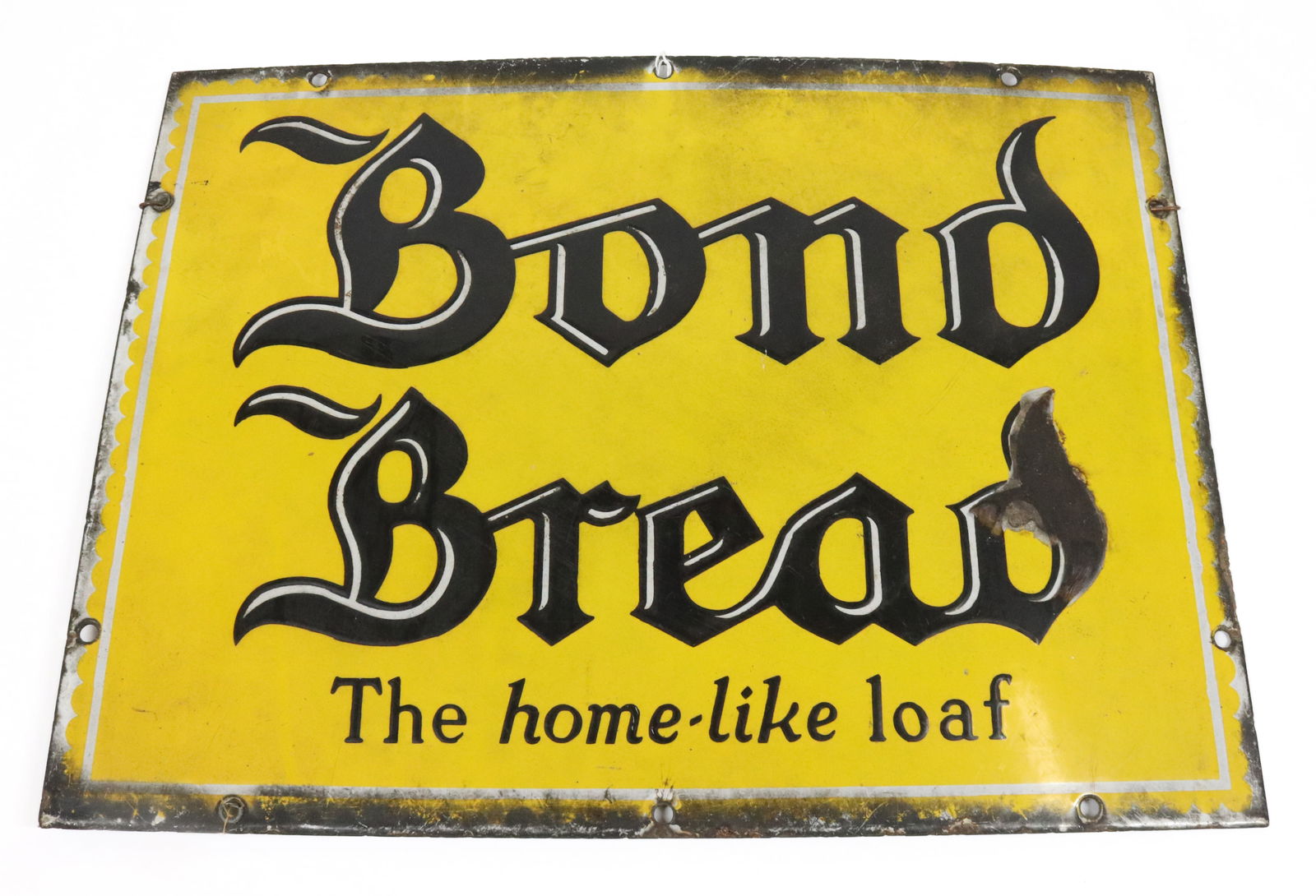 BOND BREAD ADVERTISING PORCELAIN SIGN (1 of 4)