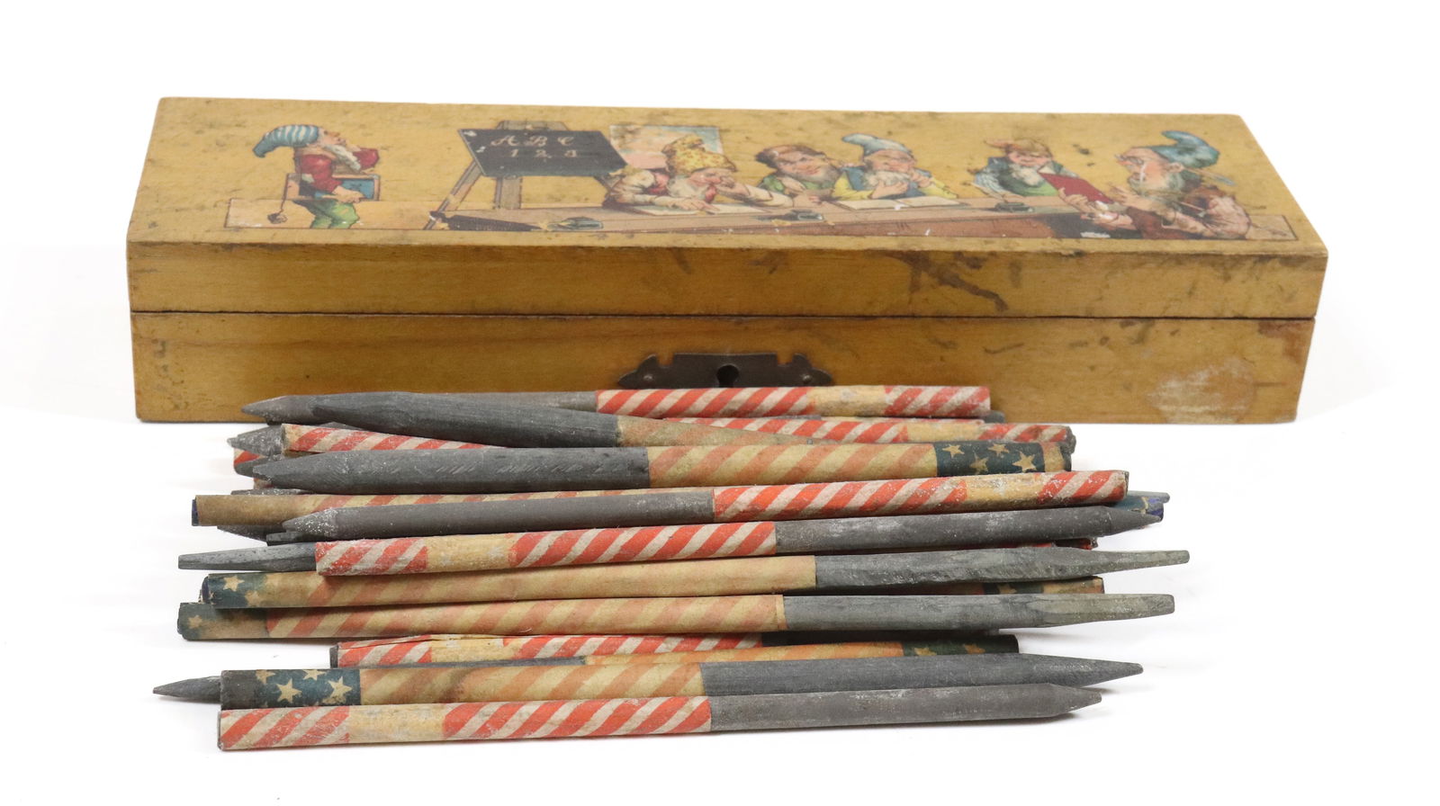 GNOME PENCIL BOX AND SLATE PENCILS (1 of 3)