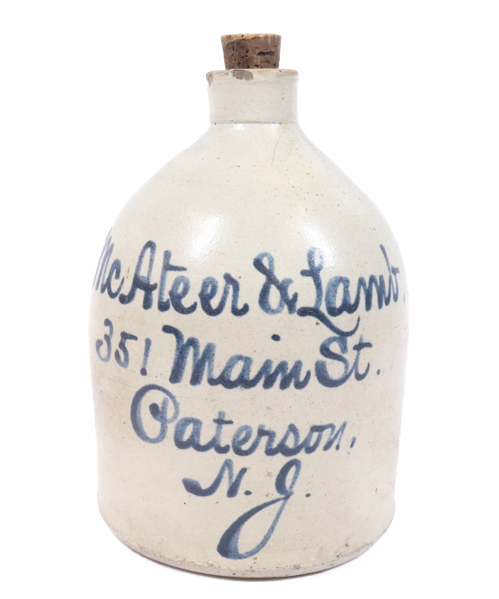 MCATEER & LAMB BLUE DECORATED ADVERTISING JUG (1 of 5)