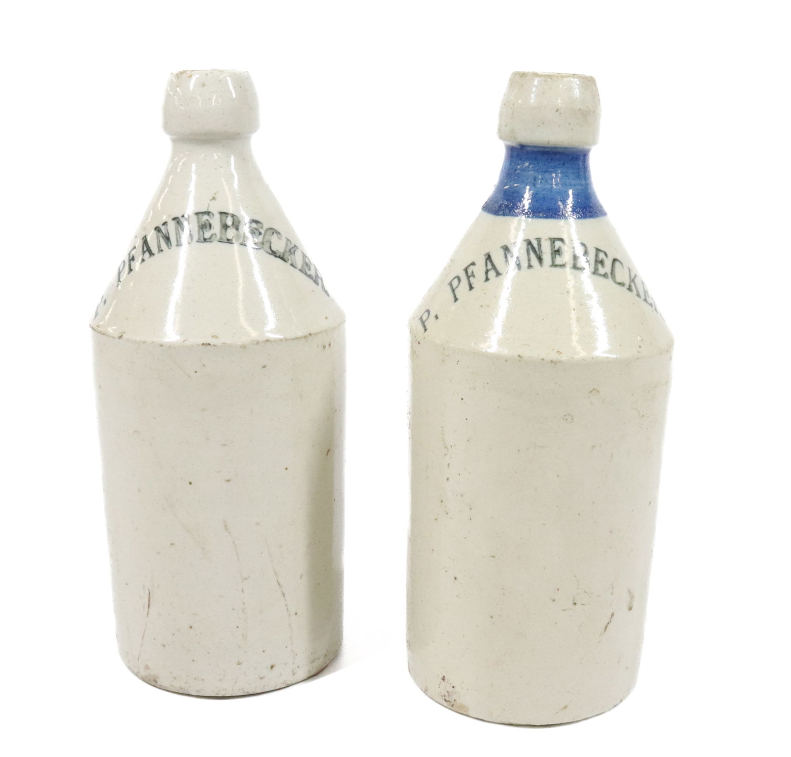 (2) P. PFANNEBECKER STONEWARE BOTTLES (1 of 3)