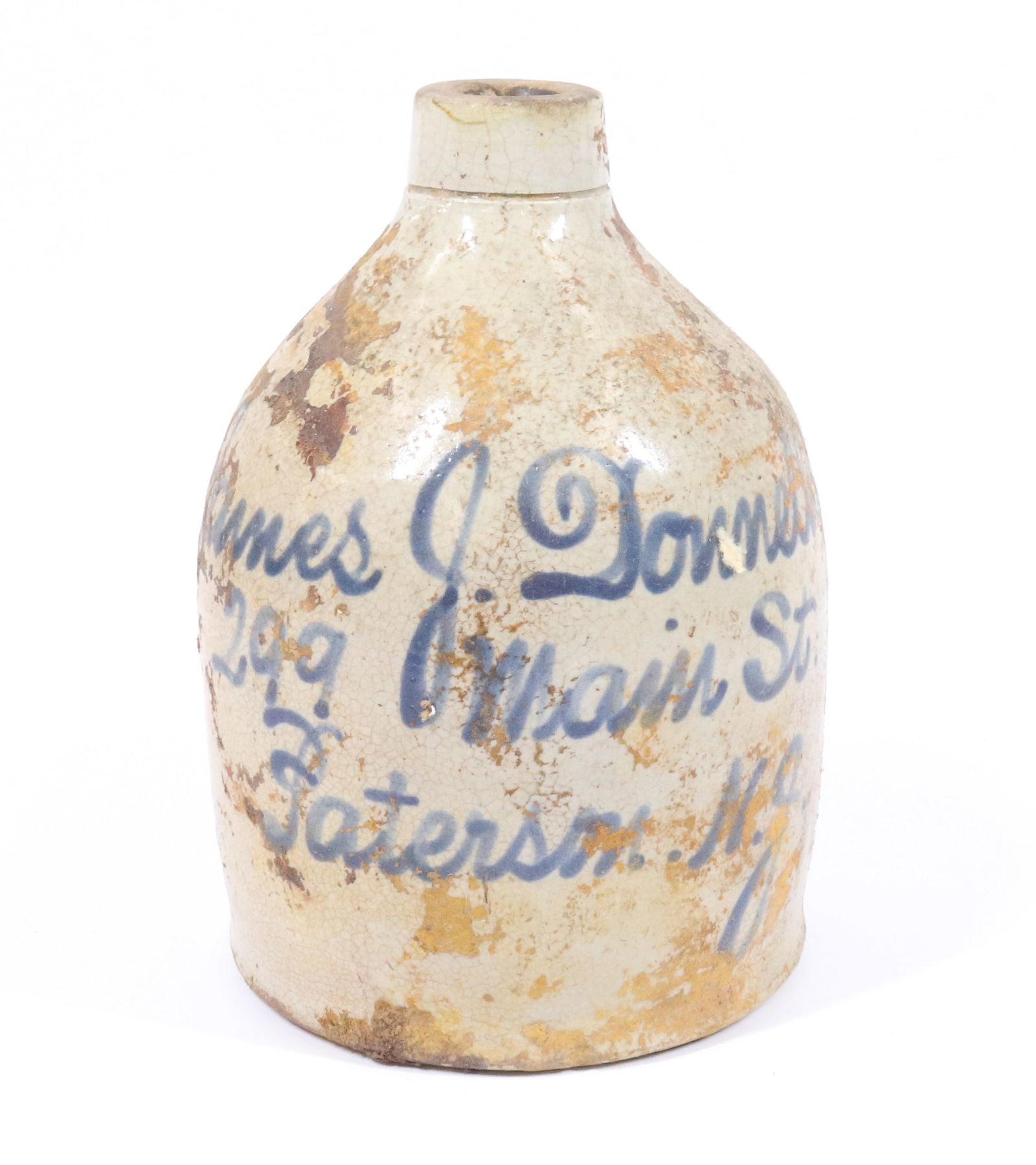 JAMES DONNELLY BLUE DECORATED SCRIPT JUG (1 of 5)