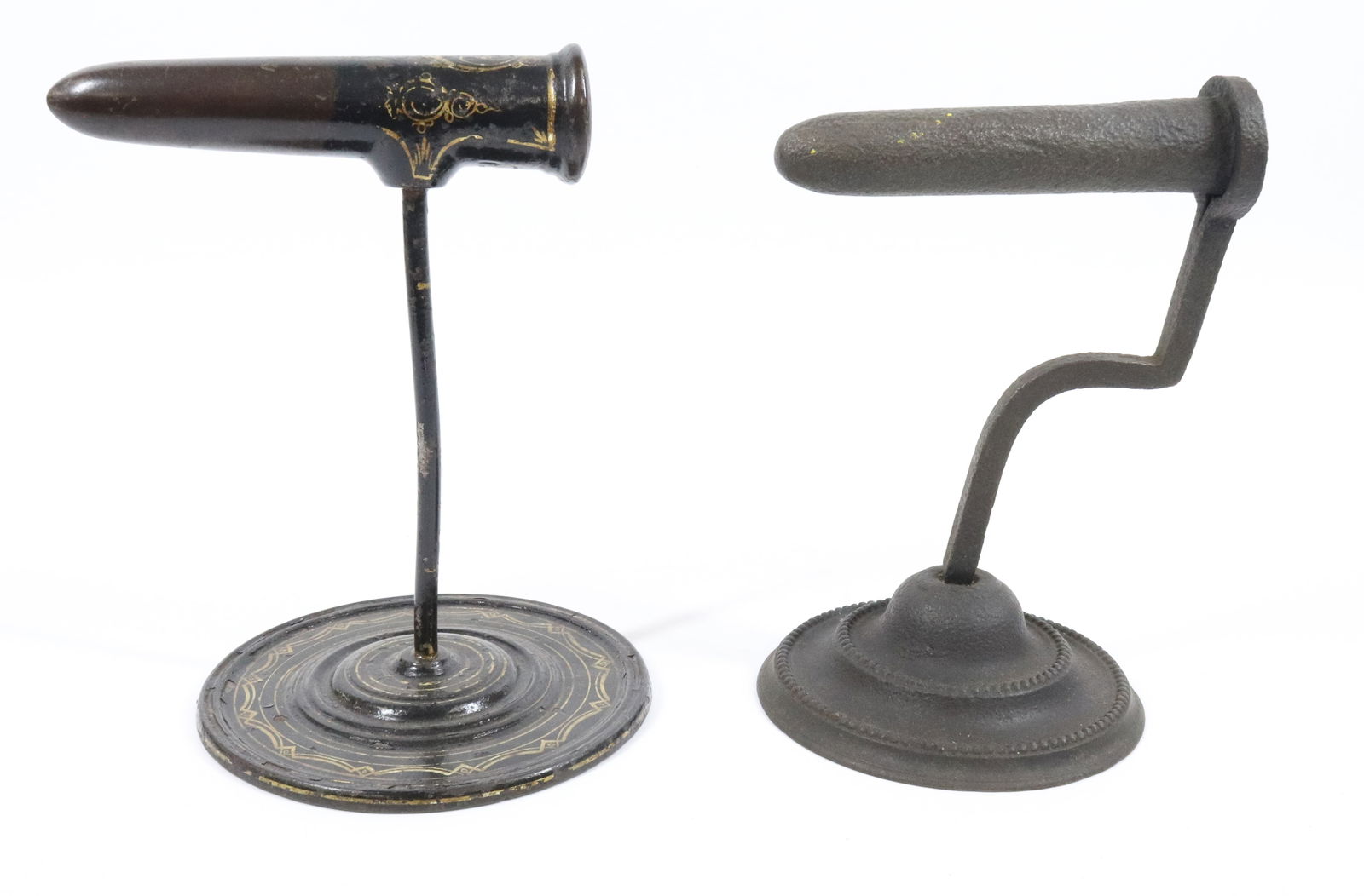 (2) CAST IRON GOFFERING IRONS (1 of 3)