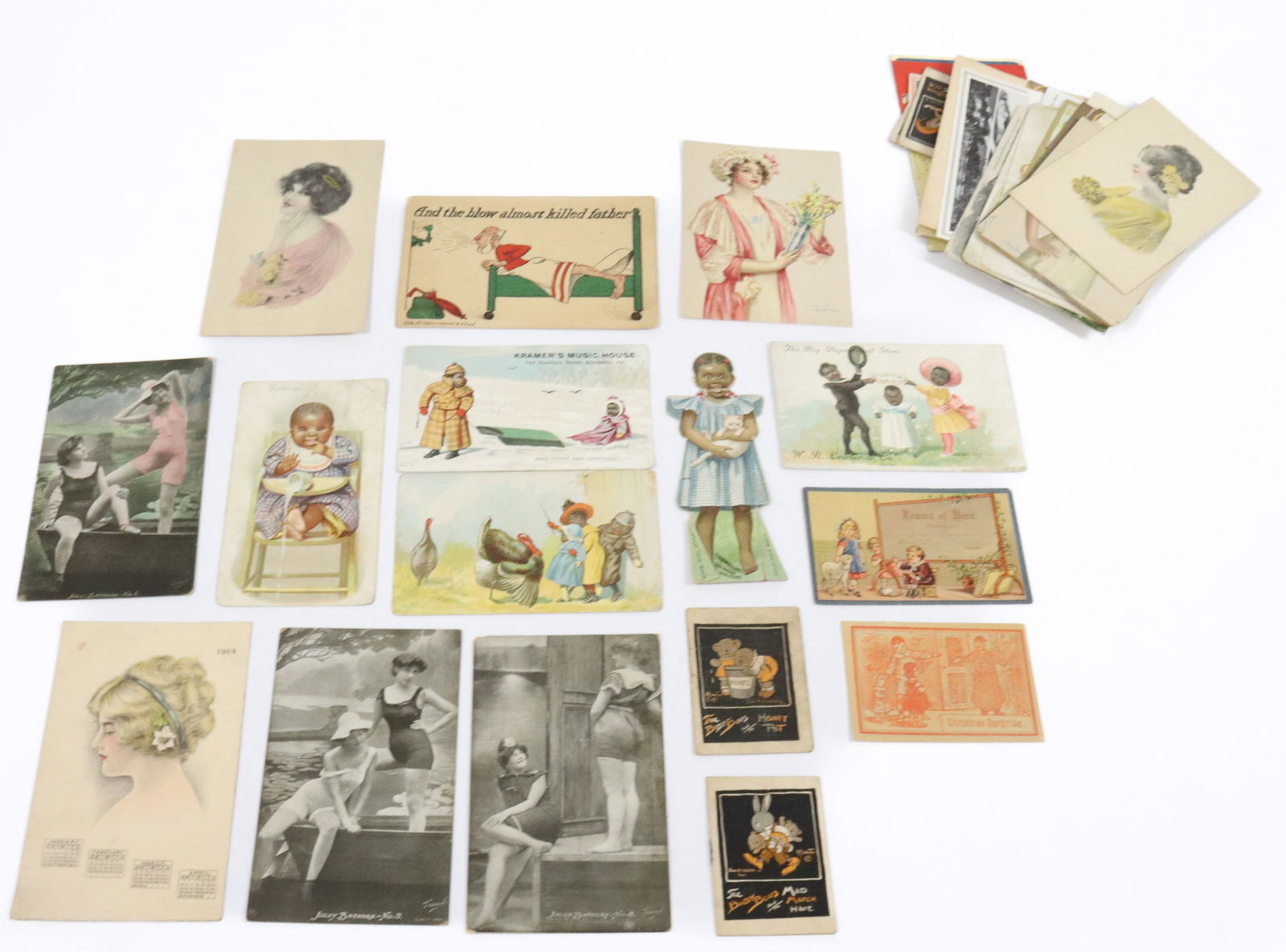 LOT OF RISQUE AND BLACK AMERICANA POSTCARDS (1 of 3)