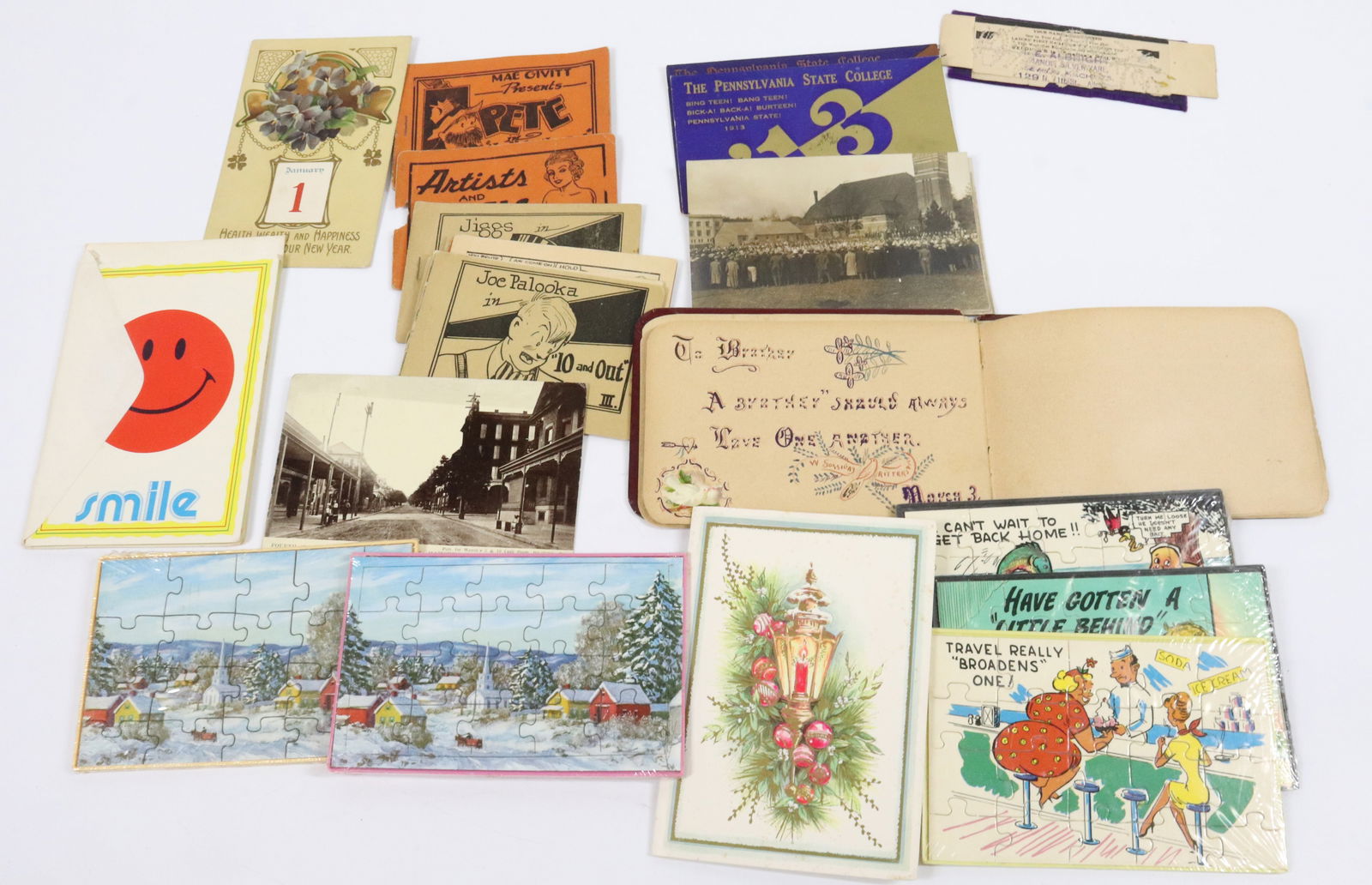 LOT OF RISQUE CARTOONS, POSTCARDS AND BOOKLETS (1 of 4)