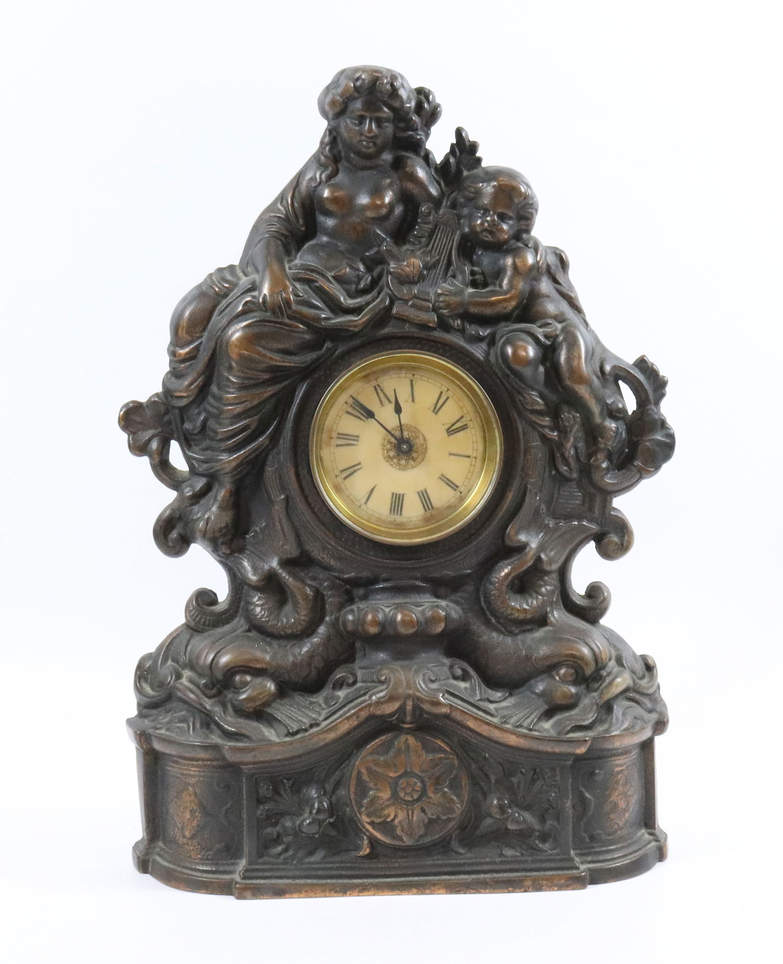 CAST IRON MANTLE CLOCK (1 of 5)