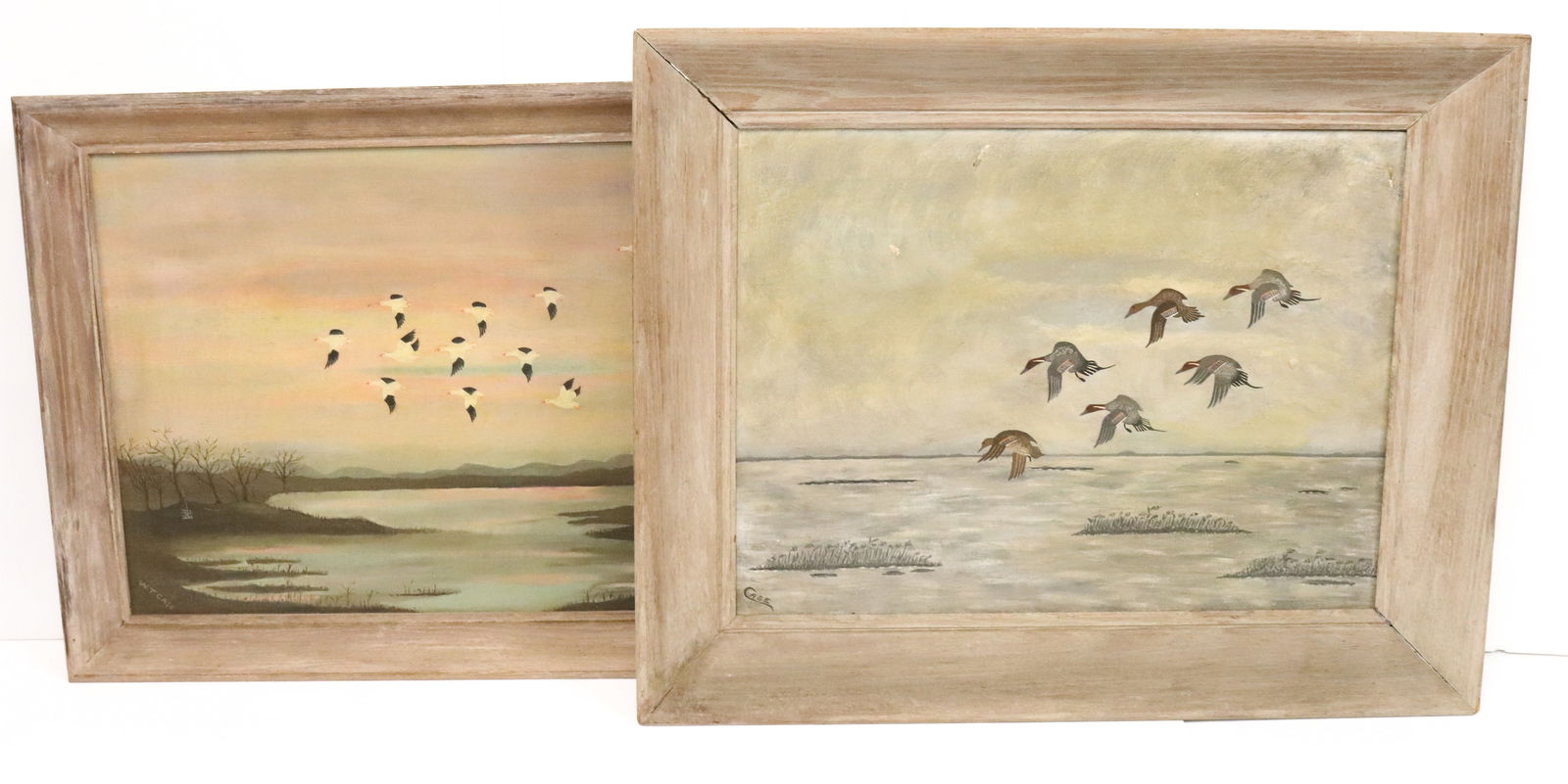 PAIR OF W.T. CASE OIL PAINTINGS (1 of 6)