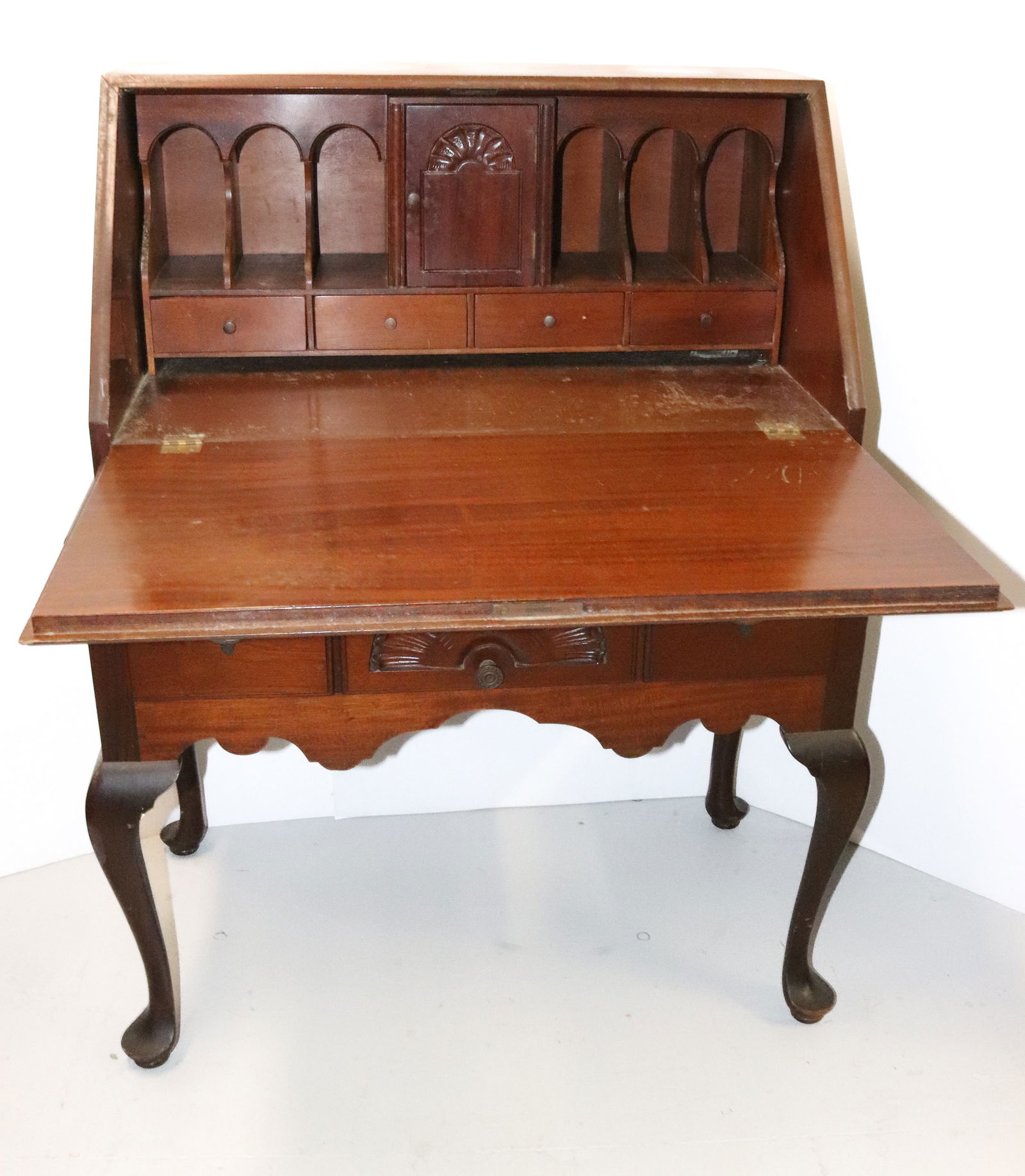 MAHOGANY DROP-FRONT DESK (1 of 7)