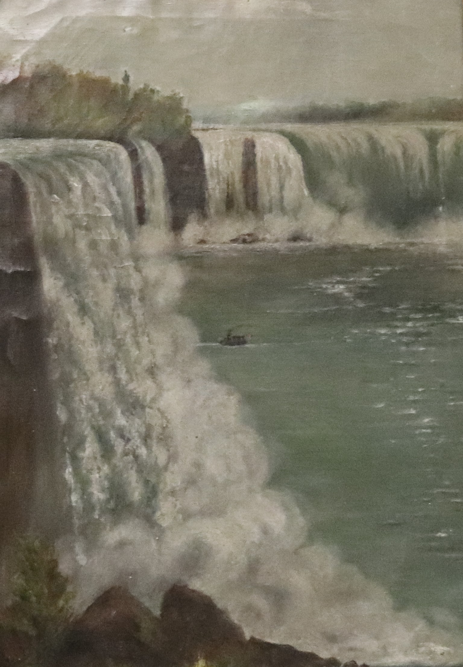 19TH CENTURY OIL ON CANVAS OF NIAGARA FALLS (1 of 4)