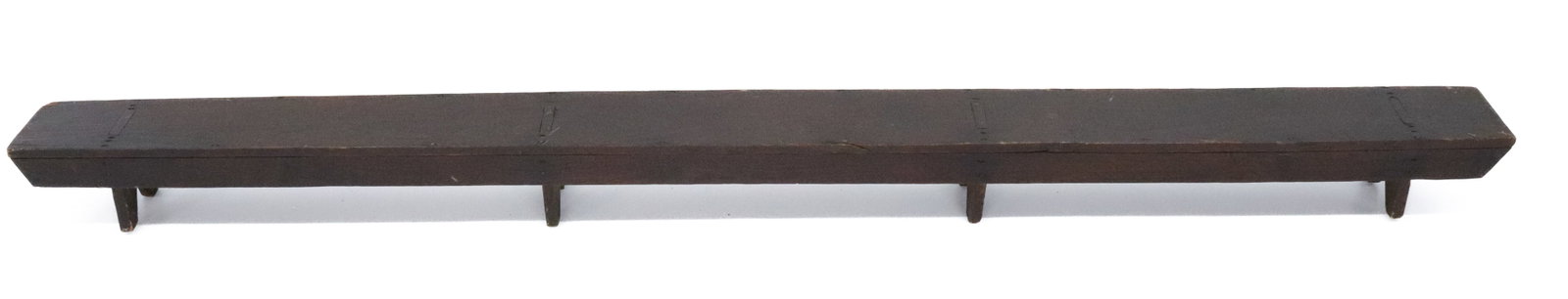 LONG MORTISED FOOT REST : MORTISED CONSTRUCTION WITH BOOT JACK LEGS - 5 1/4" X 75" Terms: PLEASE READ CAREFULLY - Terms for Purchasing and Shipping of Auction Items. Please read carefully before bidding. All payments for purch