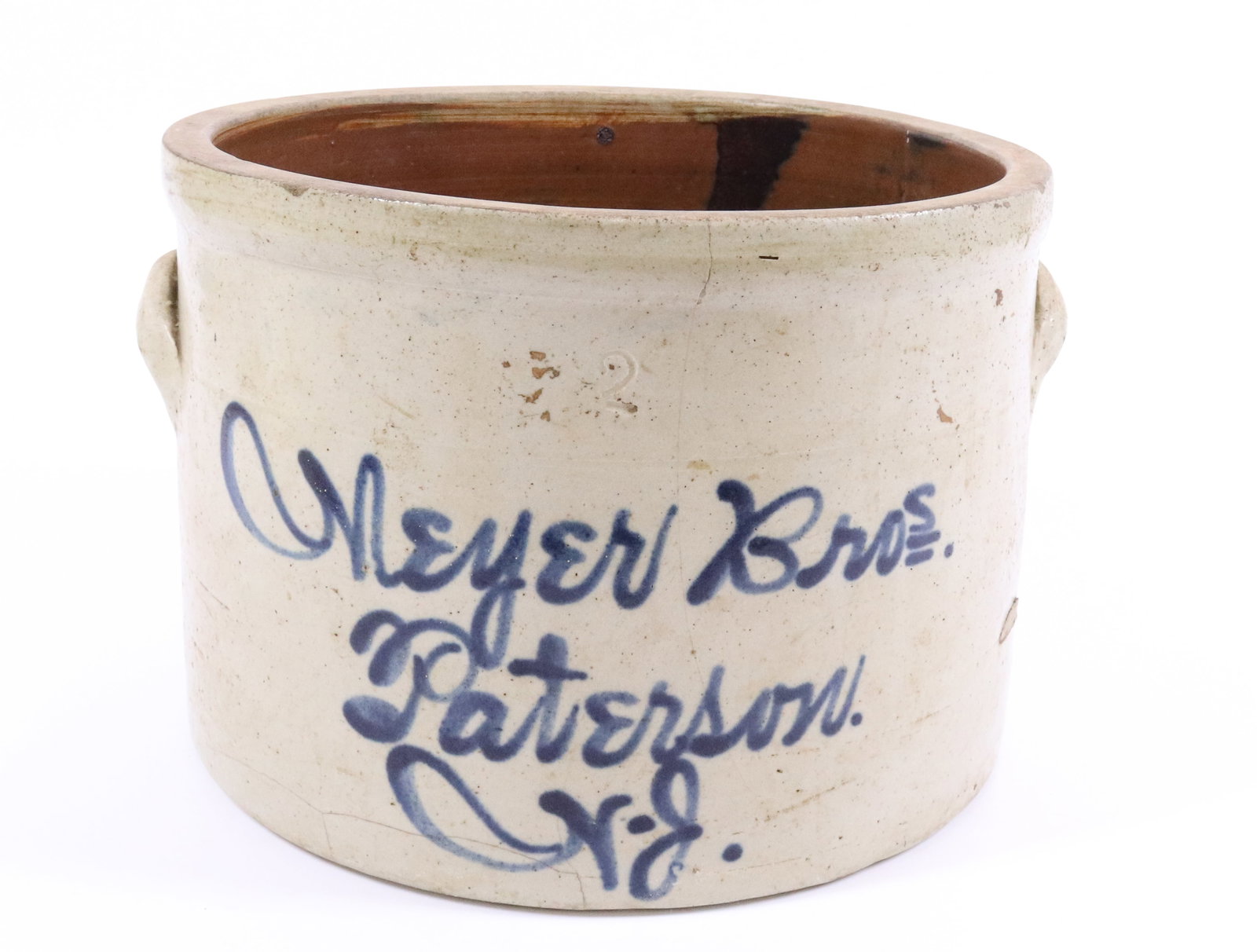 STONEWARE SCRIPT CROCK  (1 of 8)