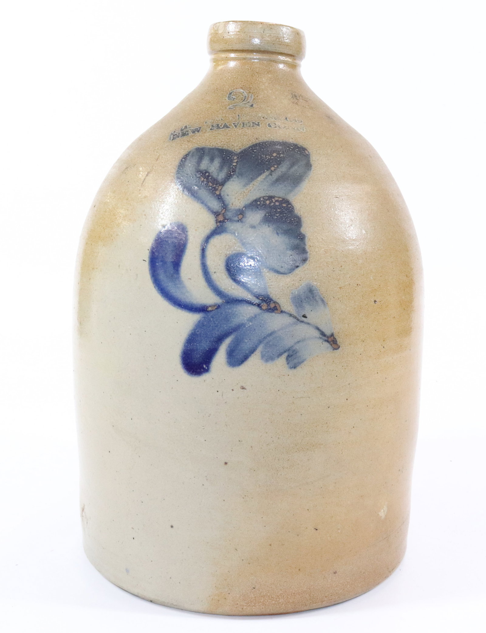 BLUE DECORATED STONEWARE JUG (1 of 6)