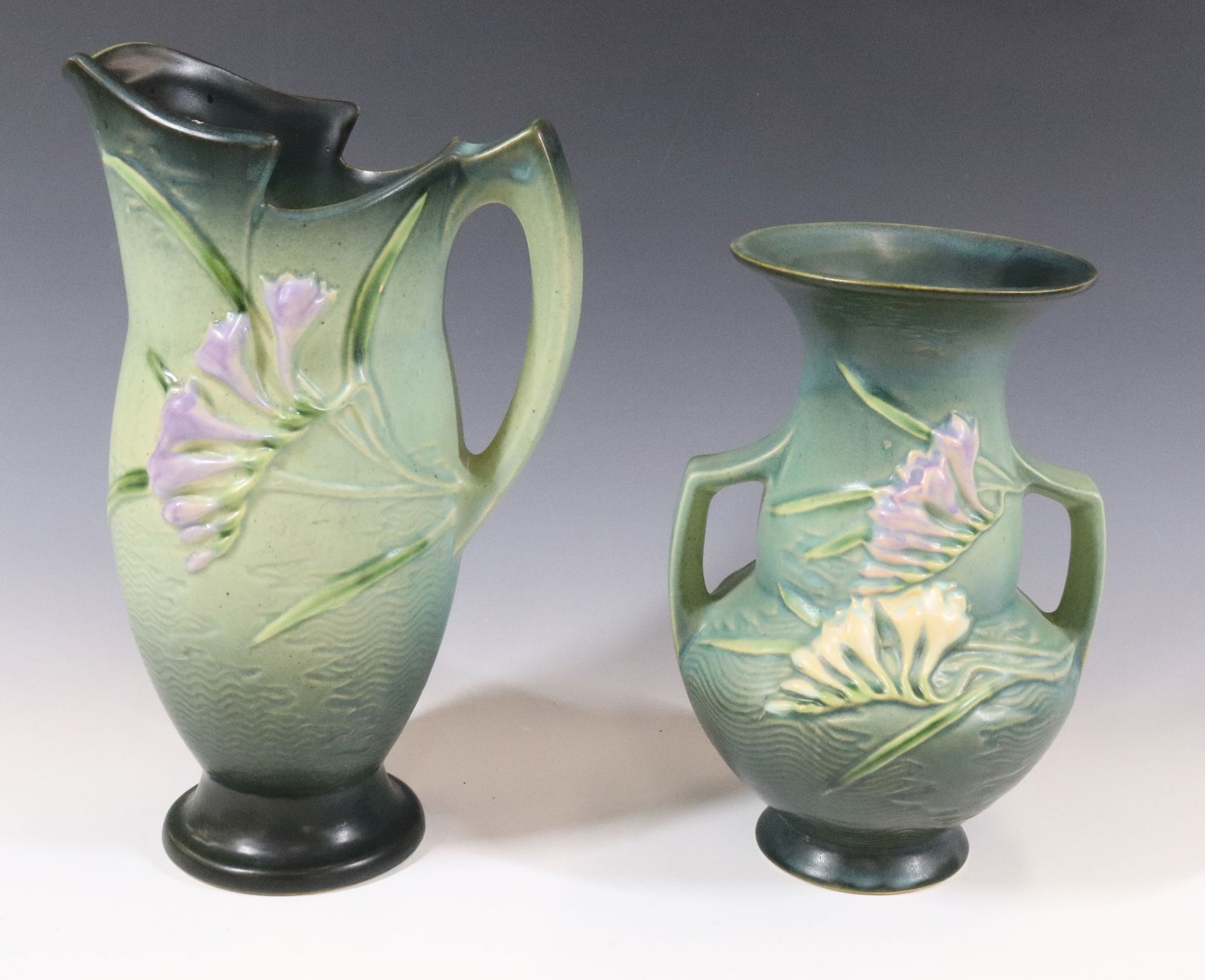 Roseville Freesia Vase And Ewer Auction